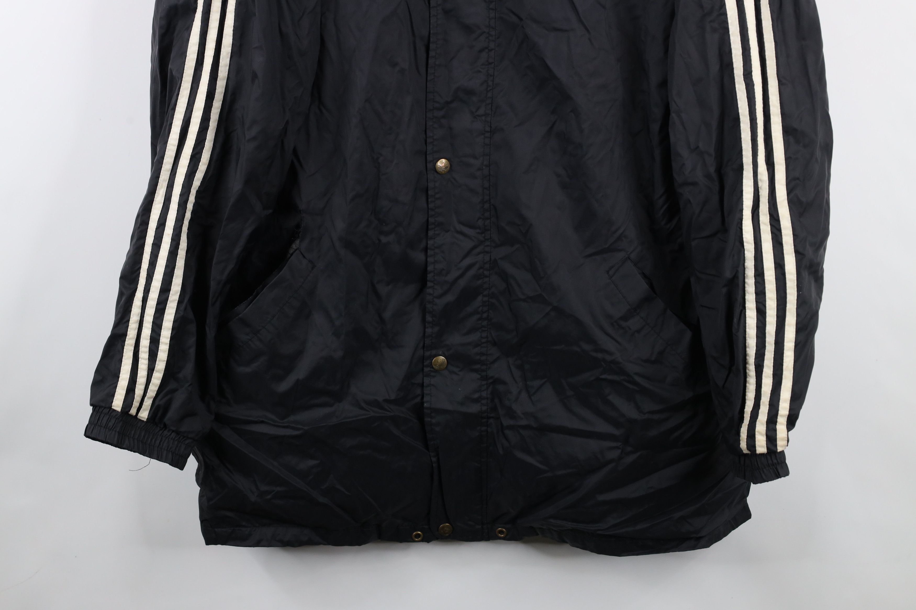 Adidas × Vintage Vintage 90s Adidas Lined Hooded Parka Windbreaker Jacket Size US XL / EU 56 / 4 - 3 Thumbnail