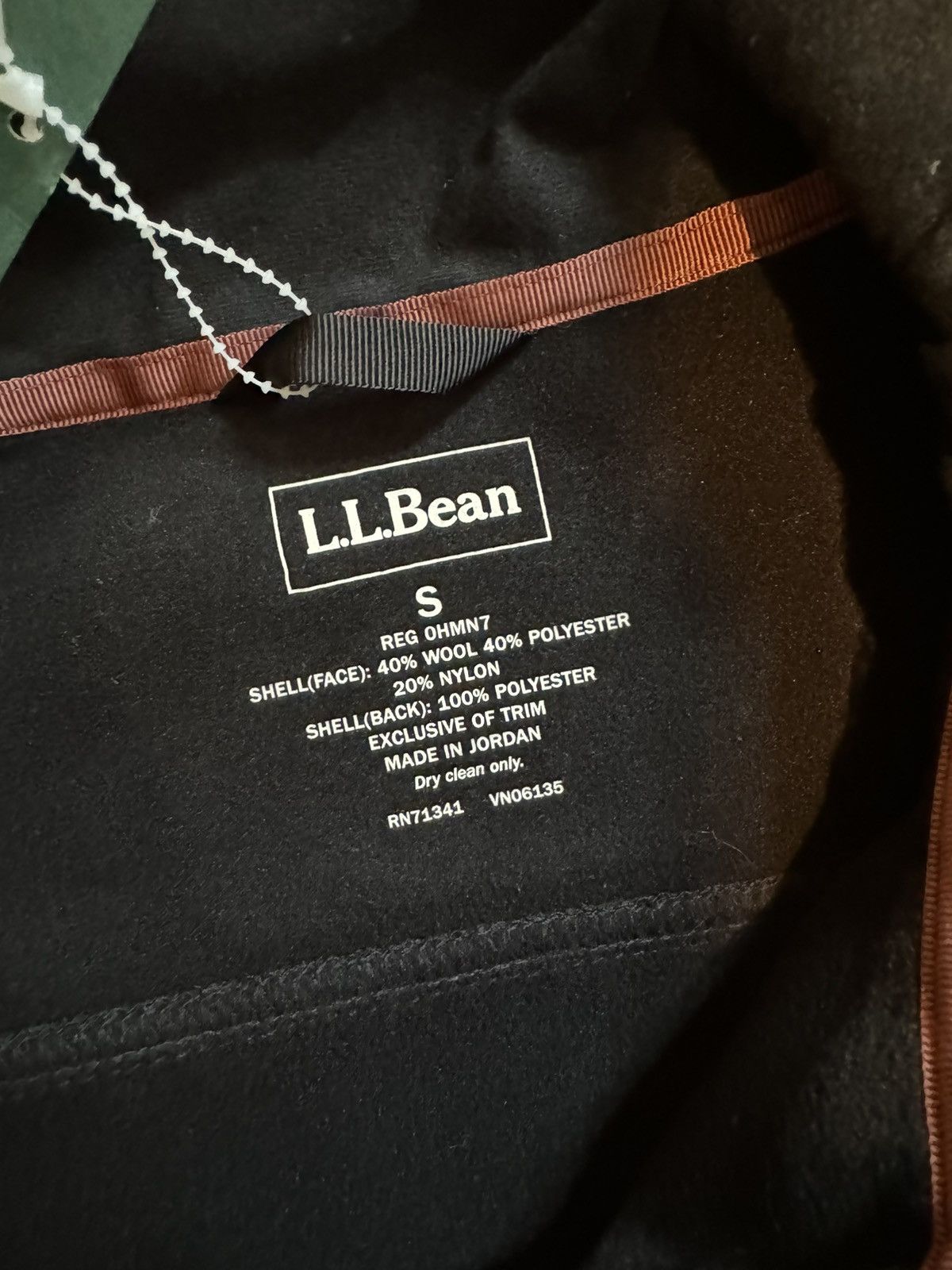 L.L. Bean LL Bean Mens Small Soft Shell Wool Blend Full Zip Up Jacket Size US S / EU 44-46 / 1 - 8 Thumbnail
