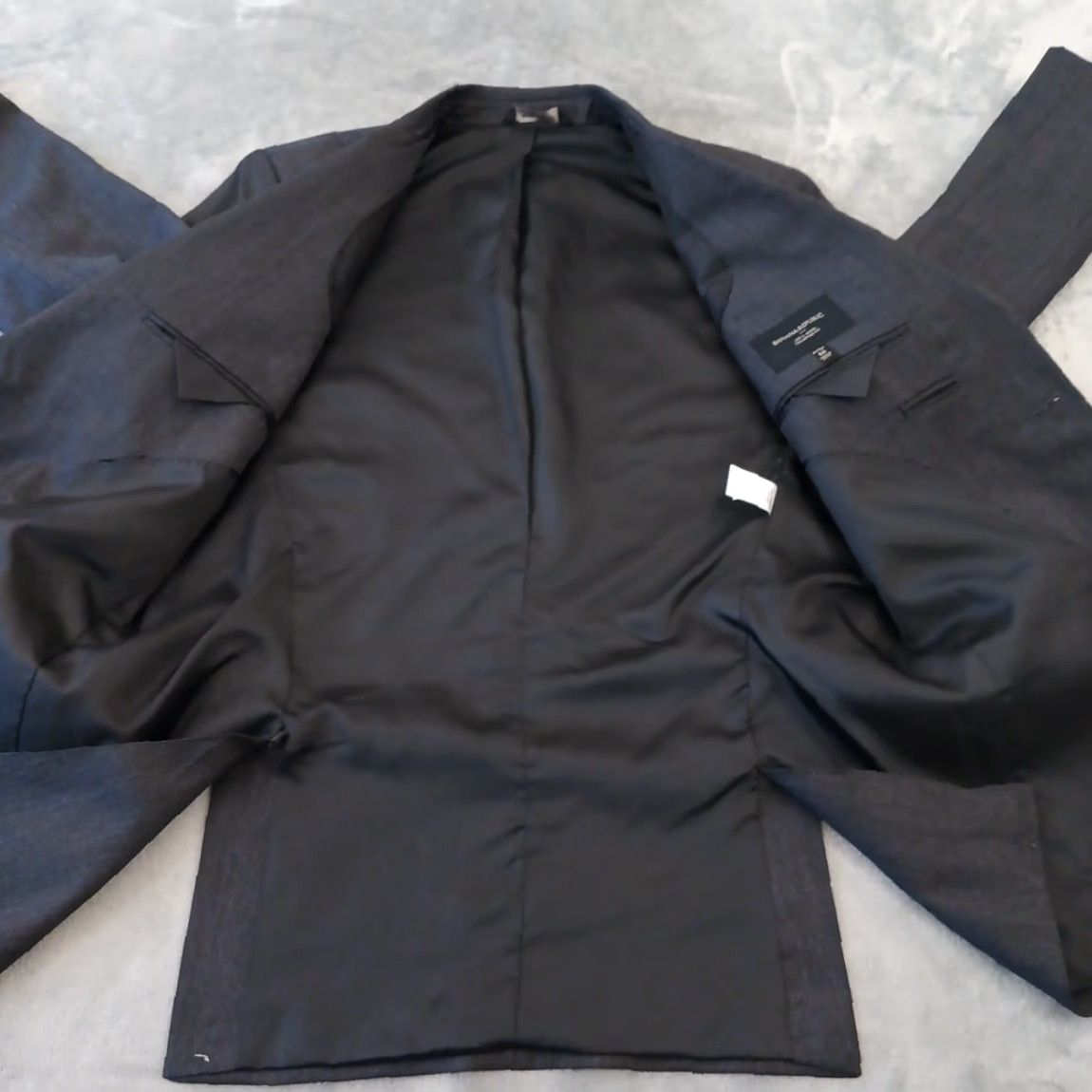 Banana Republic Banana Republic Blazer Mens 42 Gray Wool Double Vent 2 Button Notch Lapel Tailored Regular 2 Piece Vintage No Mens Size 42R - 7 Thumbnail