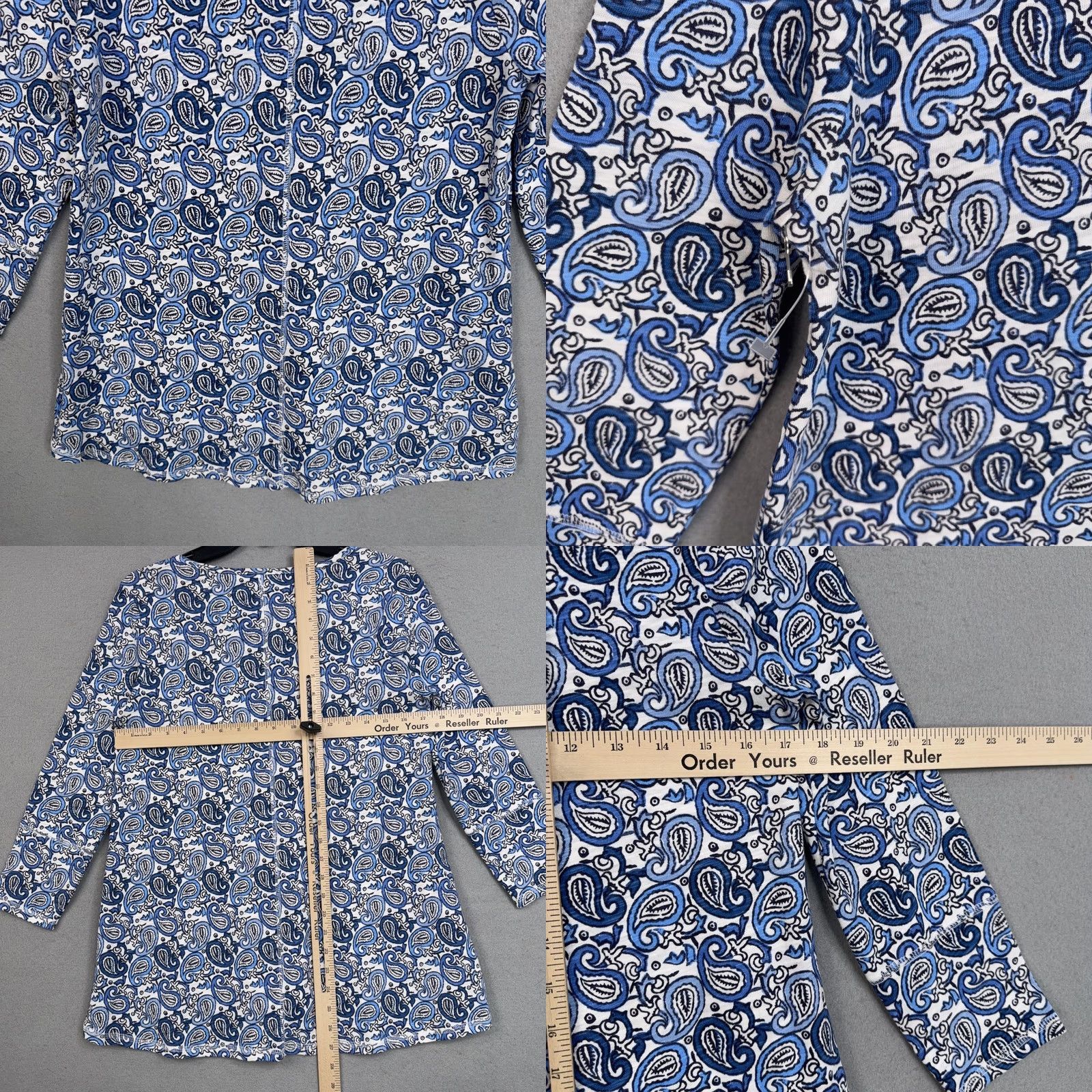 Habitat Escape by Habitat Clothes Shirt Womens XS Blue Paisley Scoop Neck Tunic Top Size XS / US 0-2 / IT 36-38 - 8 Thumbnail