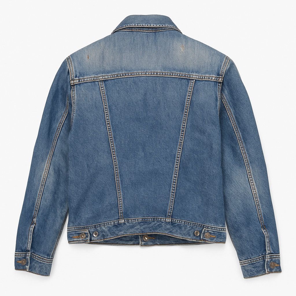 Japanese Brand Vintage Distressed Denim Jacket with Western Pocket Trim Size US L / EU 52-54 / 3 - 2 Thumbnail