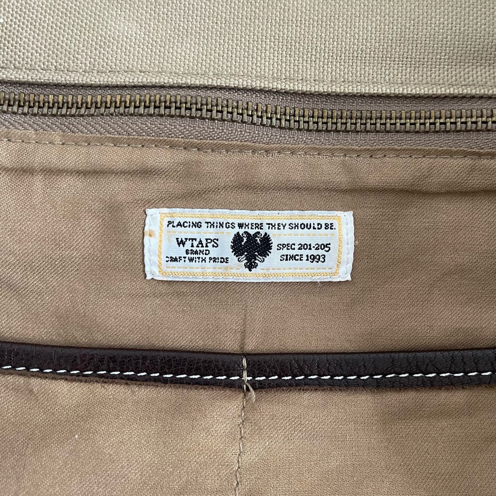 Wtaps Wtaps Leather Canvas Messenger Bag Size ONE SIZE - 4 Thumbnail