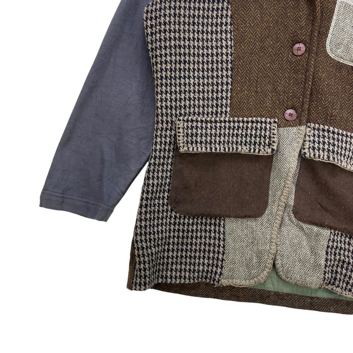 Japanese Brand Vtg Foujon America Colour Block Style Balmacaan Harris Tweed Size M / US 6-8 / IT 42-44 - 4 Thumbnail