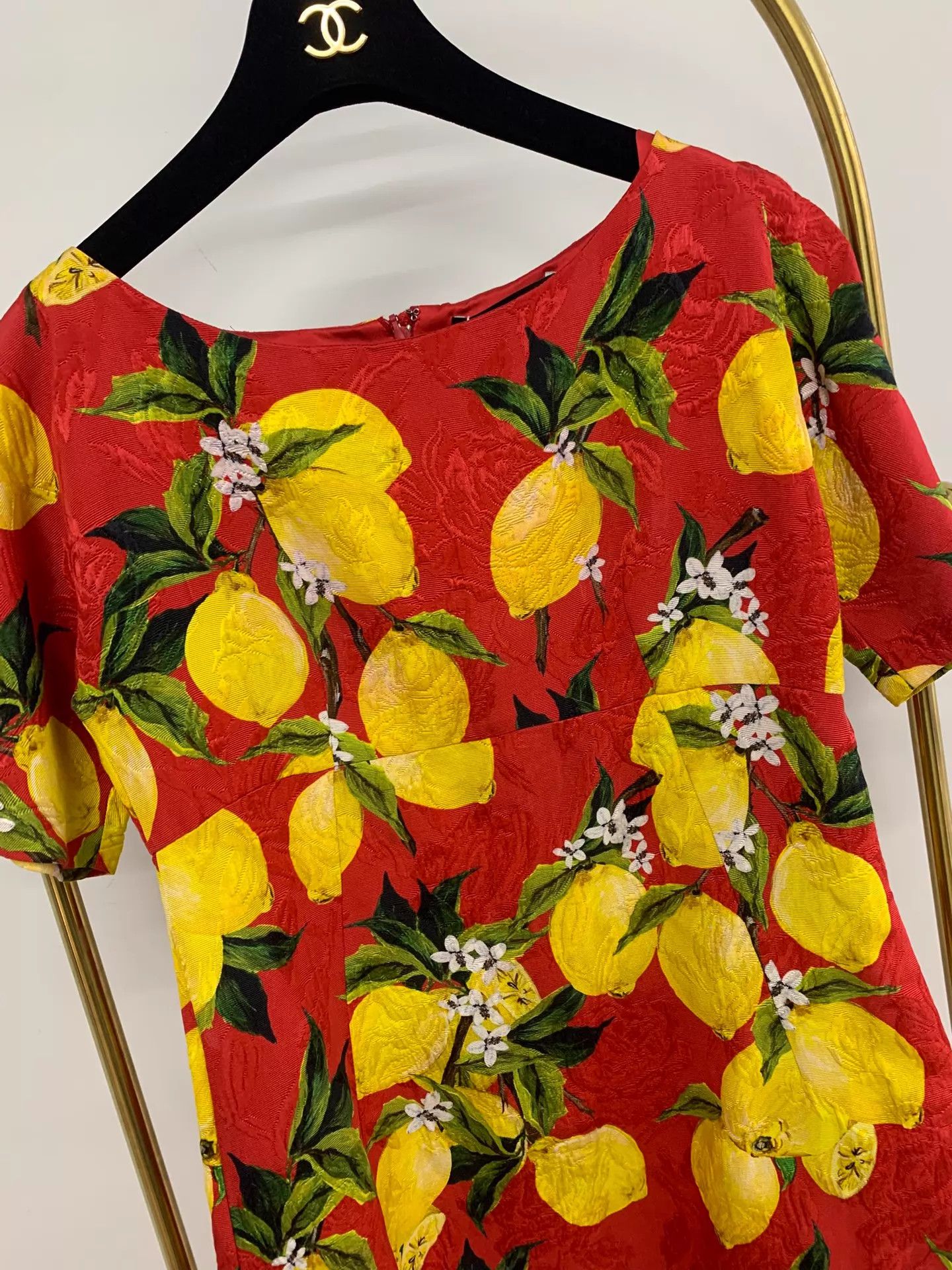 Dolce & Gabbana Dolce&Gabbana red yellow lemon print dress 38 new Size XS / US 0-2 / IT 36-38 - 2 Thumbnail