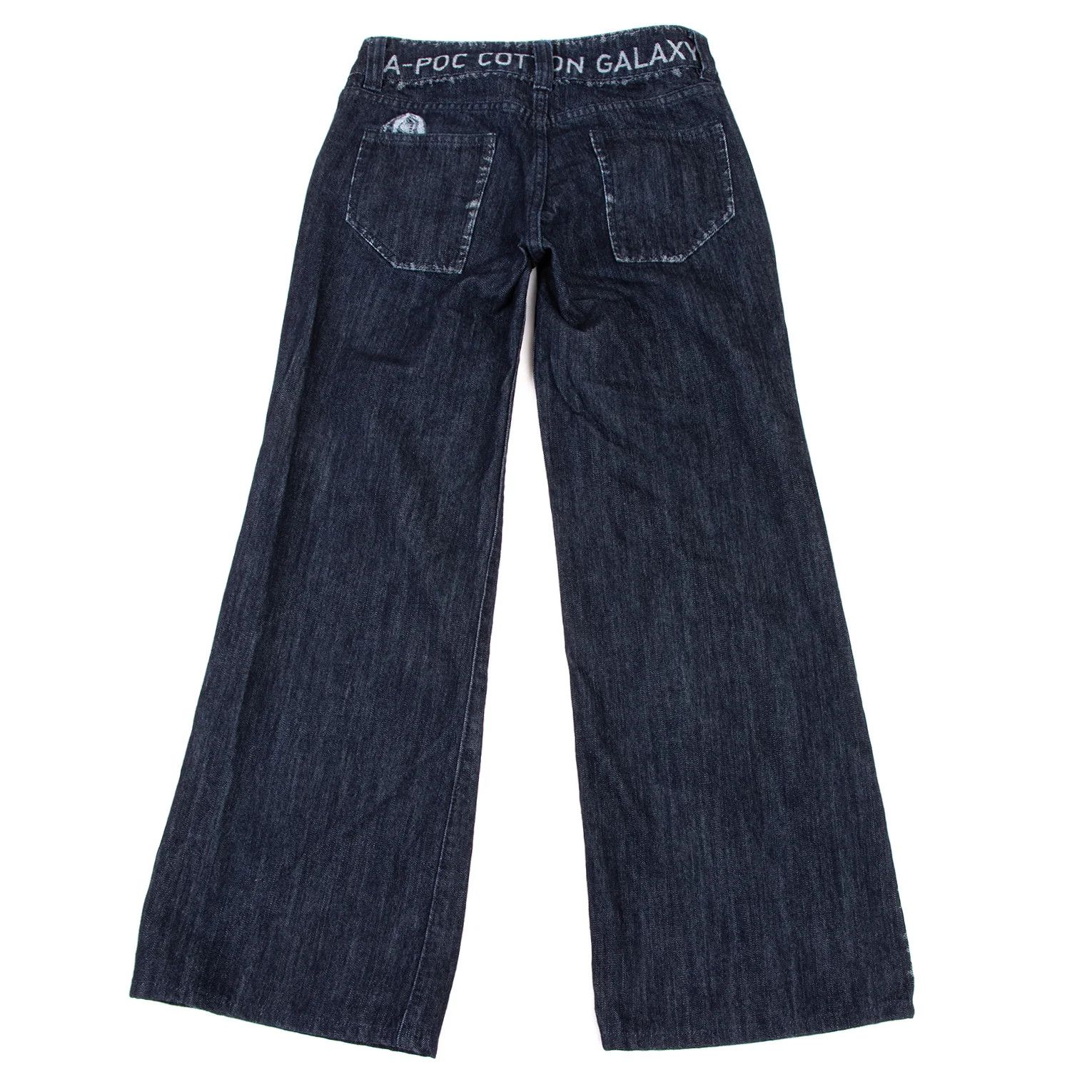 Issey Miyake Indigo Wide Denim Pants with Trim Fade Weave Size US 30 / EU 46 - 10 Thumbnail