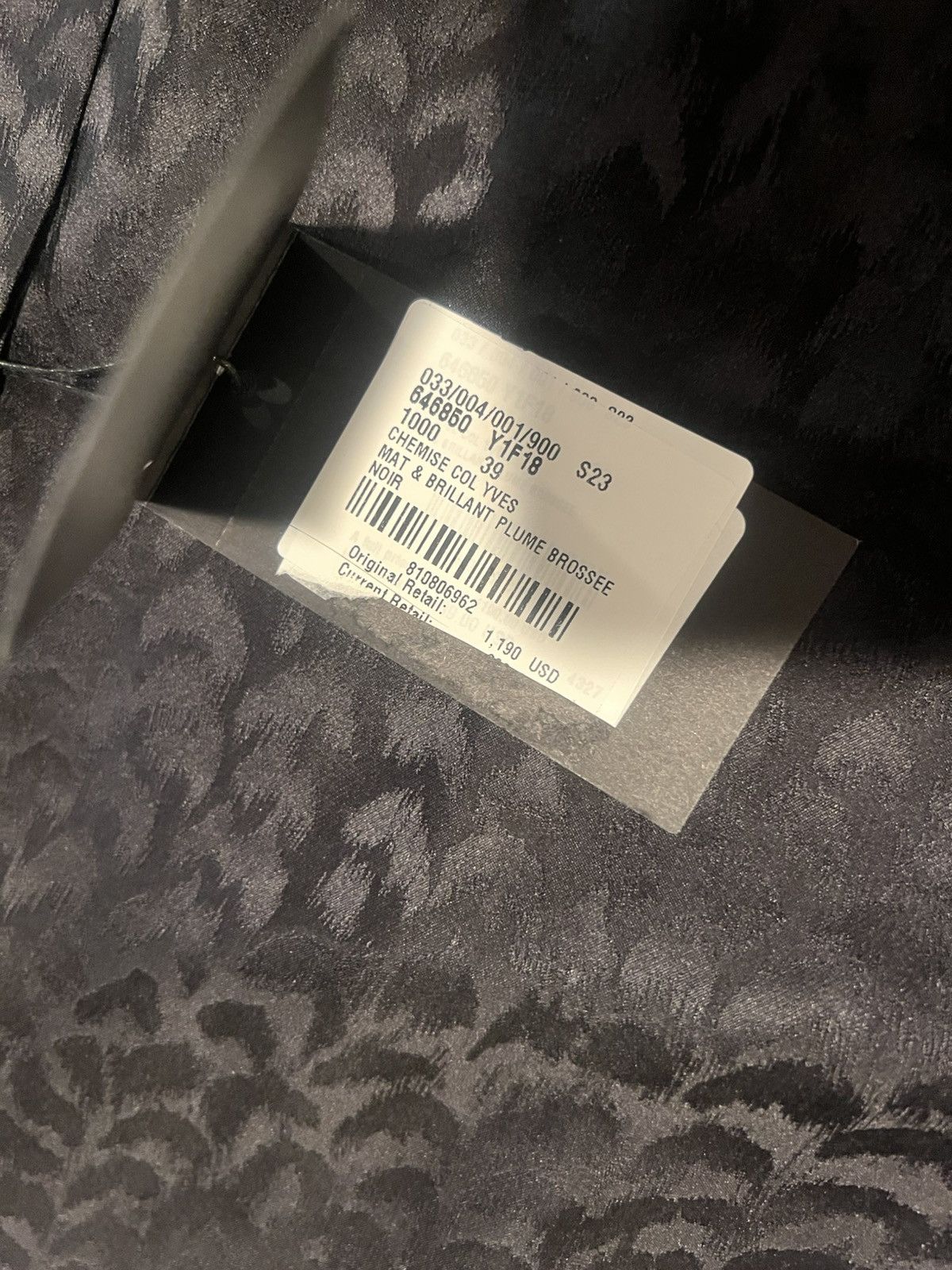 Saint Laurent Paris Saint Laurent men’s silk shirt. 39/15.5/M. $1190 Size US S / EU 44-46 / 1 - 3 Thumbnail