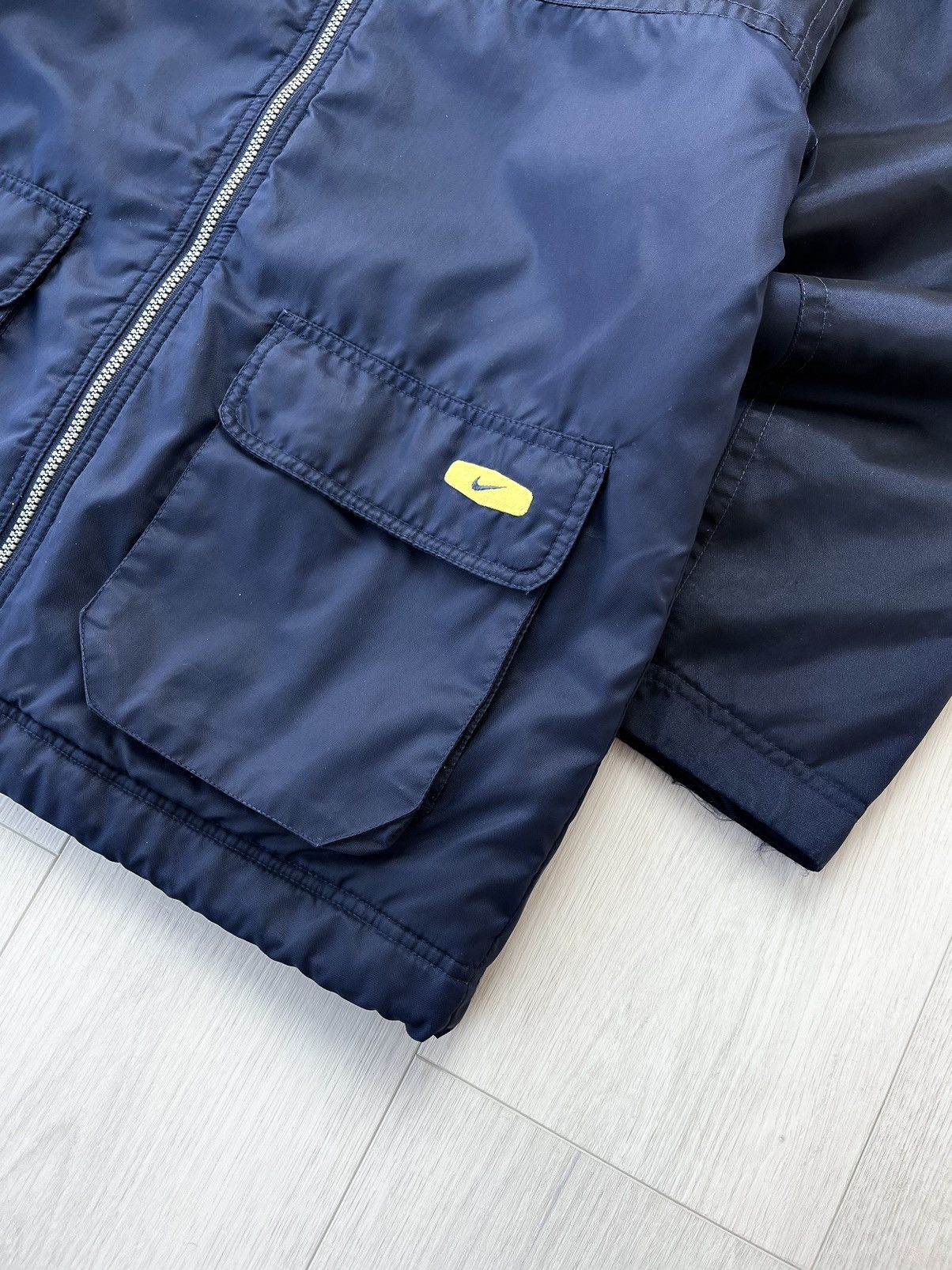 Nike × Vintage Vintage Nike Nylon Jacket Big Logo 90s Y2K Drill Hype Size US L / EU 52-54 / 3 - 6 Thumbnail
