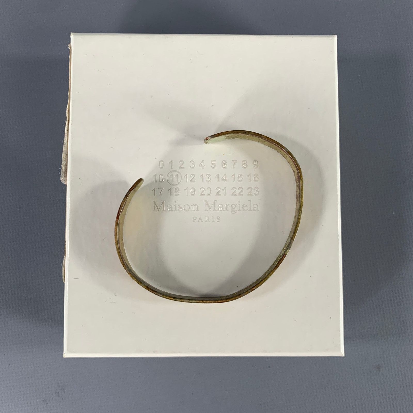 Maison Margiela MAISON MARGIELA Brass Oxidized Metal Bracelet Size ONE SIZE - 5 Thumbnail