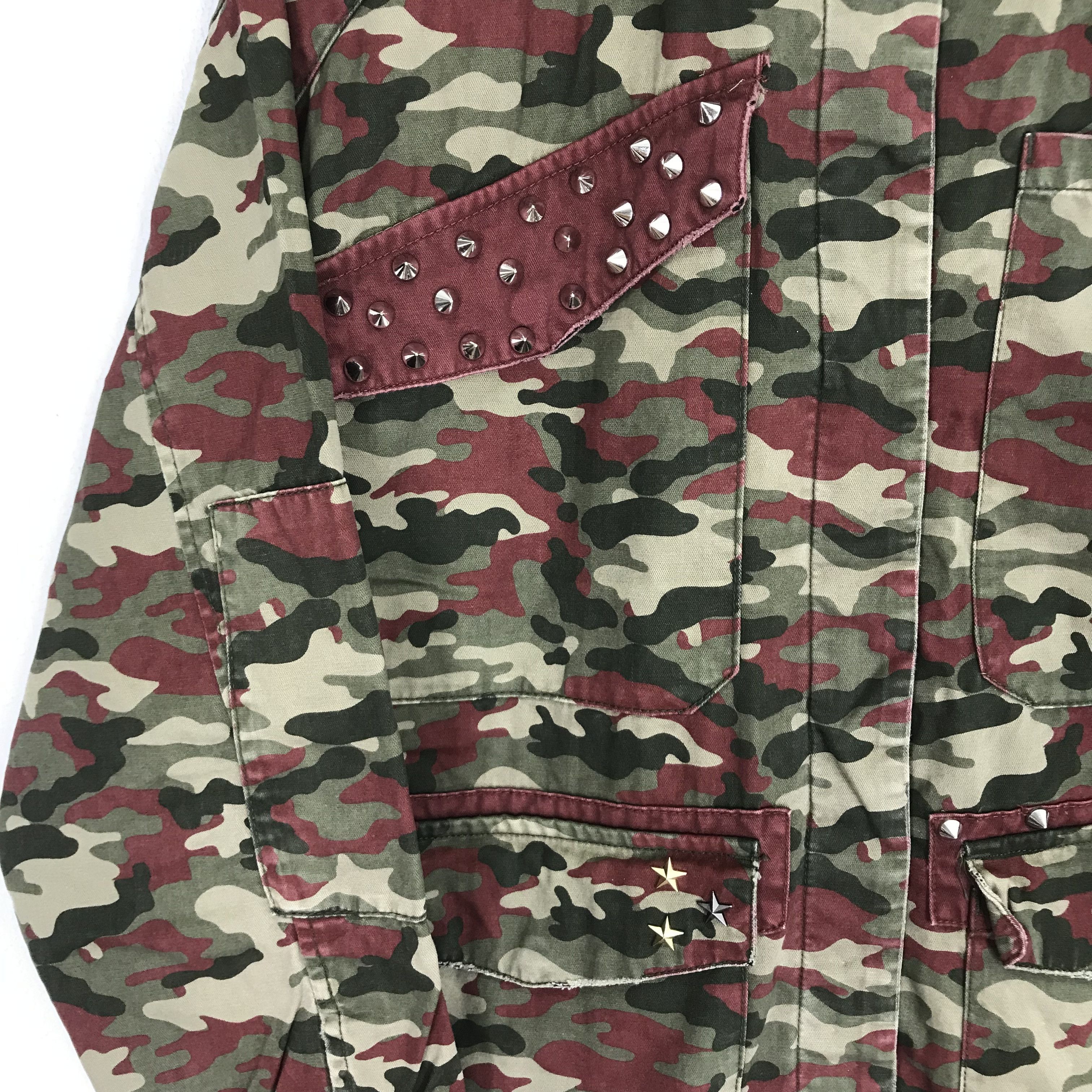 Vintage Vintage Zara Stud Punk Military Camouflage Outfits Jacket Size US M / EU 48-50 / 2 - 6 Thumbnail
