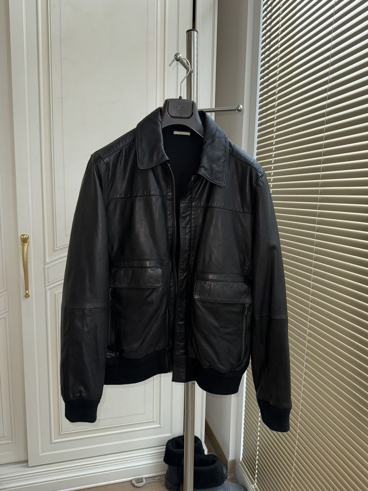 IKKS IKKS Leather Jacket Size US XL / EU 56 / 4 - 1 Thumbnail