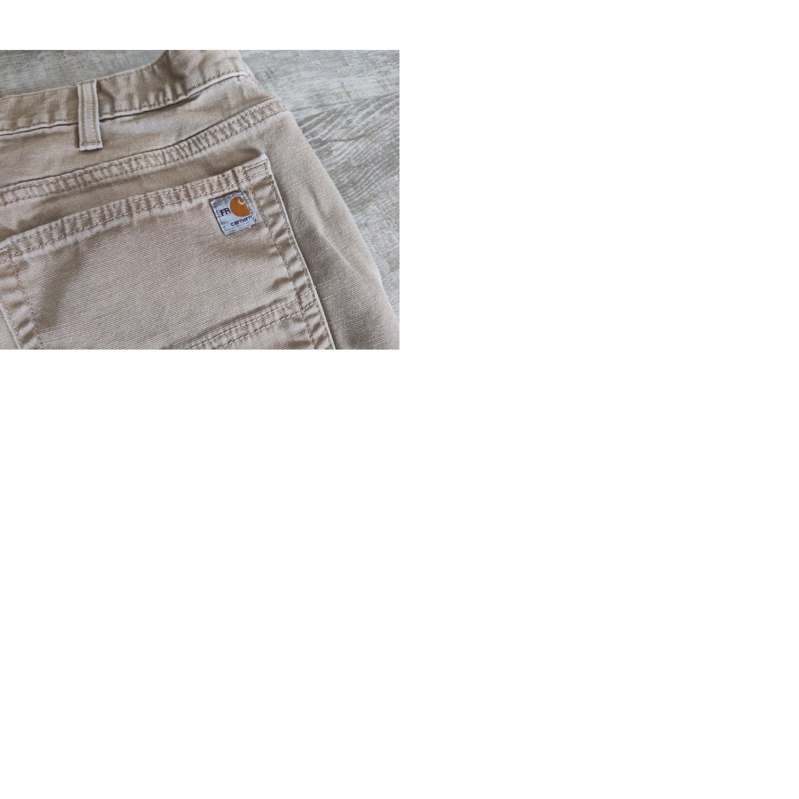 Carhartt Carhartt FR Relaxed Fit Canvas Carpenter Womens Pants Khaki Straight 18 Size 40" / US 18 - 12 Thumbnail