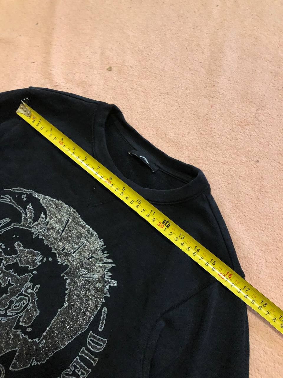Diesel Vintage black Sweaters big logo center Diesel streetwear Size US M / EU 48-50 / 2 - 8 Thumbnail