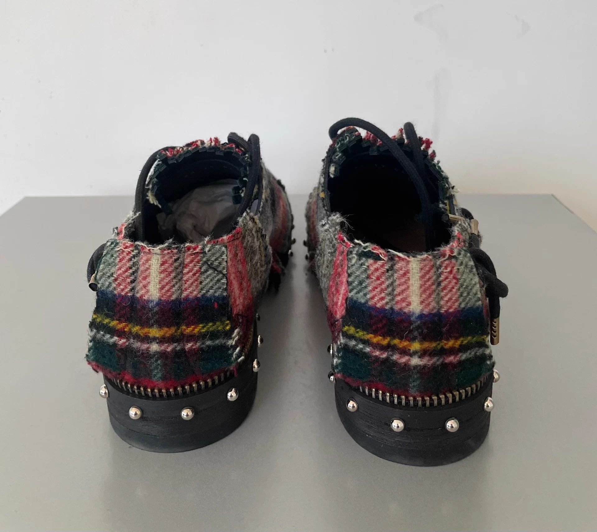 Loewe Loewe check patchwork studded derby shoes Size US 6 / EU 39 - 6 Thumbnail