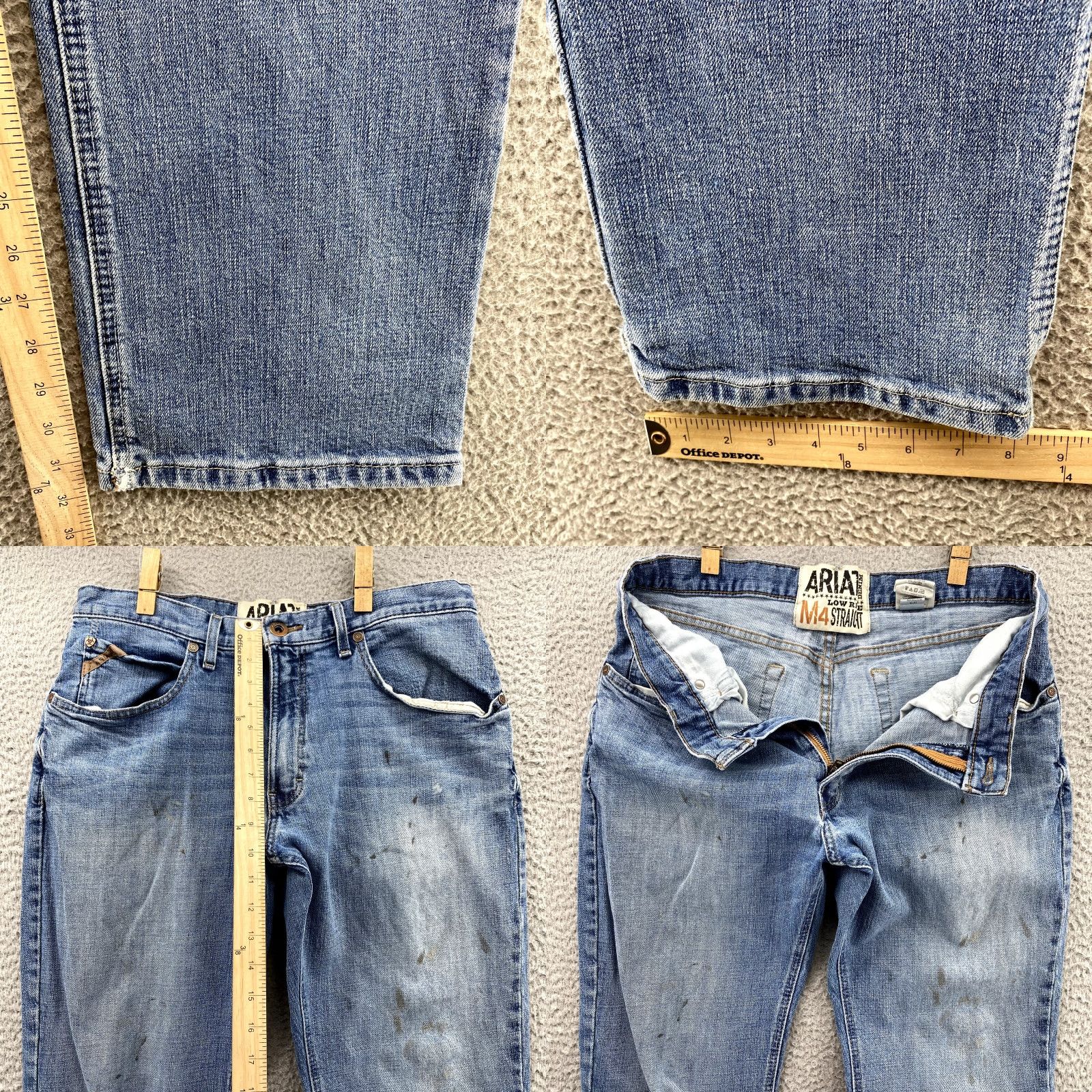 Ariat Ariat Jeans Mens 32x32 Blue M4 Low-Rise Bootcut Westerncore Work Cowboy Rodeo Jeans Mens 32x32 Blue Ariat M4 90s Western Cowboy/Workwear Size US 32 / EU 48 - 8 Thumbnail