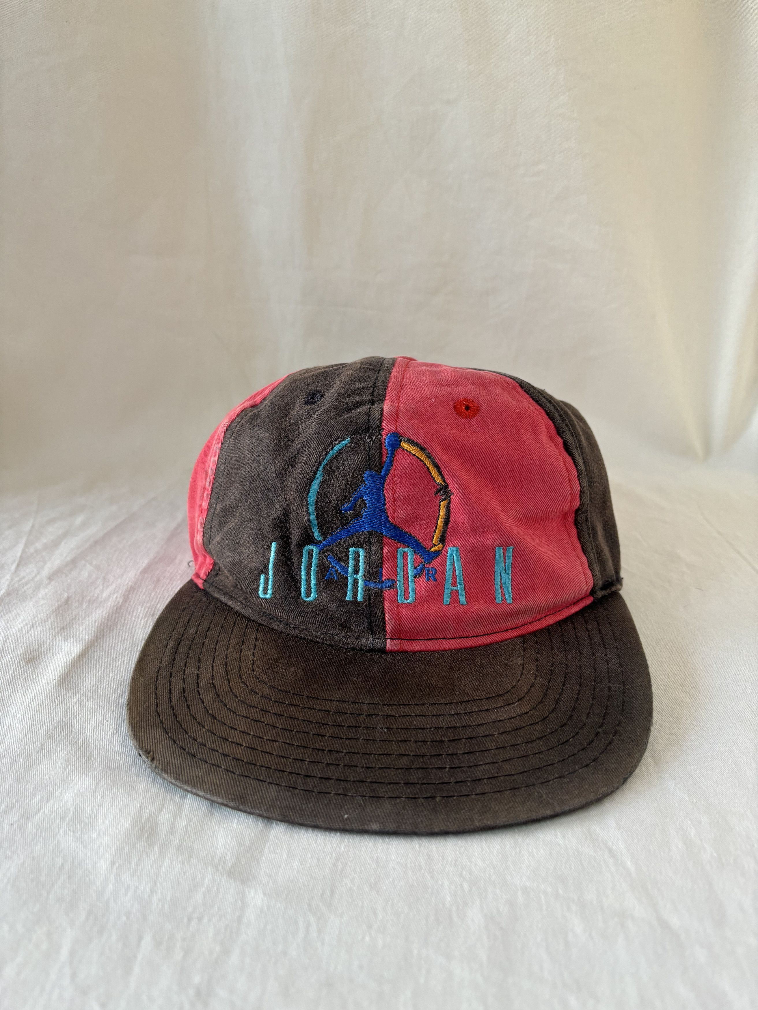 Jordan Brand × Nike × Vintage Vintage Nike Air Jordan Aqua 8 Pinwheel Faded Snapback Size ONE SIZE - 1 Thumbnail