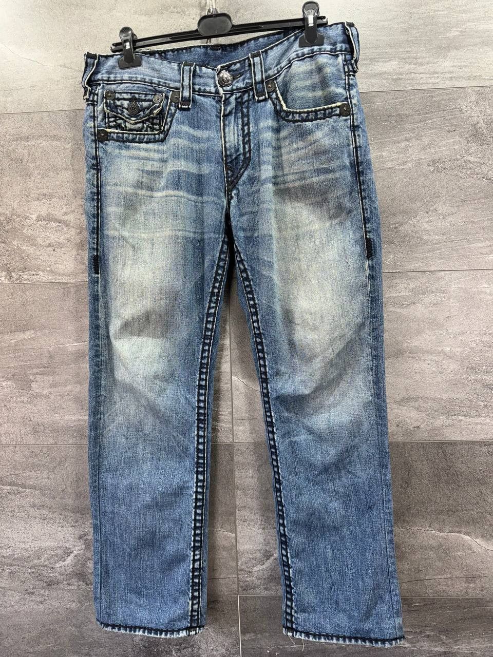 True Religion True Religion Vintage Blue Jeans Denim Black Stitching Size US 34 / EU 50 - 2 Thumbnail