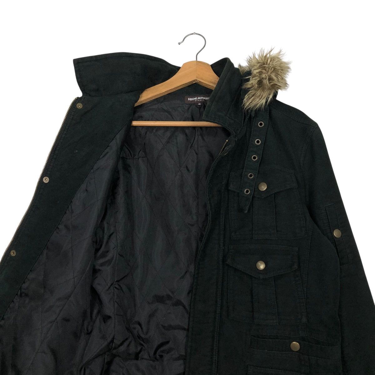 Issey Miyake 🔥VINTAGE BIKER JACKET HIDEAWAYS NICOLE MINK FUR HOODIE Size US M / EU 48-50 / 2 - 15 Thumbnail