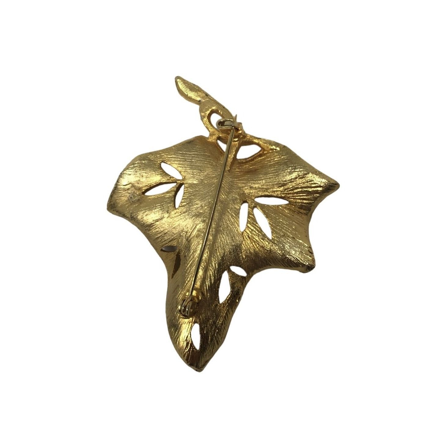 Other Vintage Gold Toned Leaf Pin- 2.5 inches long Size ONE SIZE - 2 Thumbnail