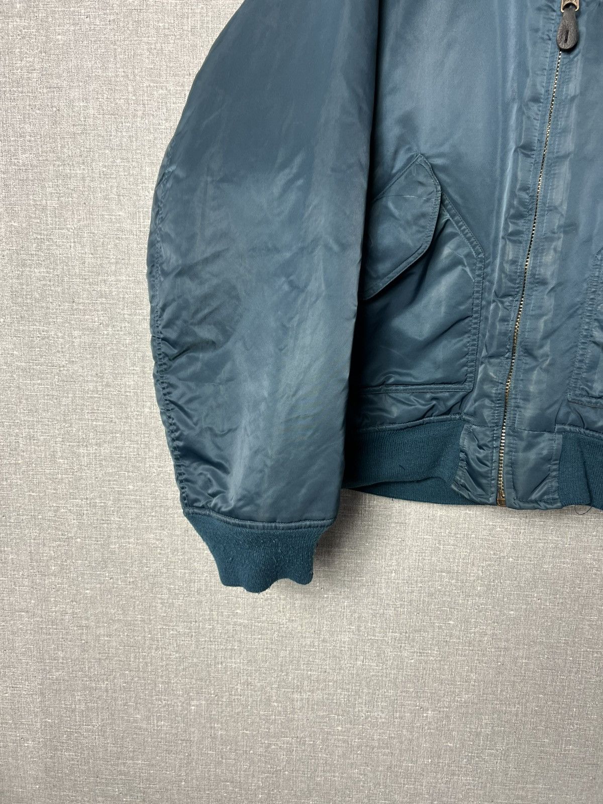 Vintage MA-2 Vintage Flyer’s Nylon Bomber Military Collared Jacket Size US XL / EU 56 / 4 - 10 Thumbnail