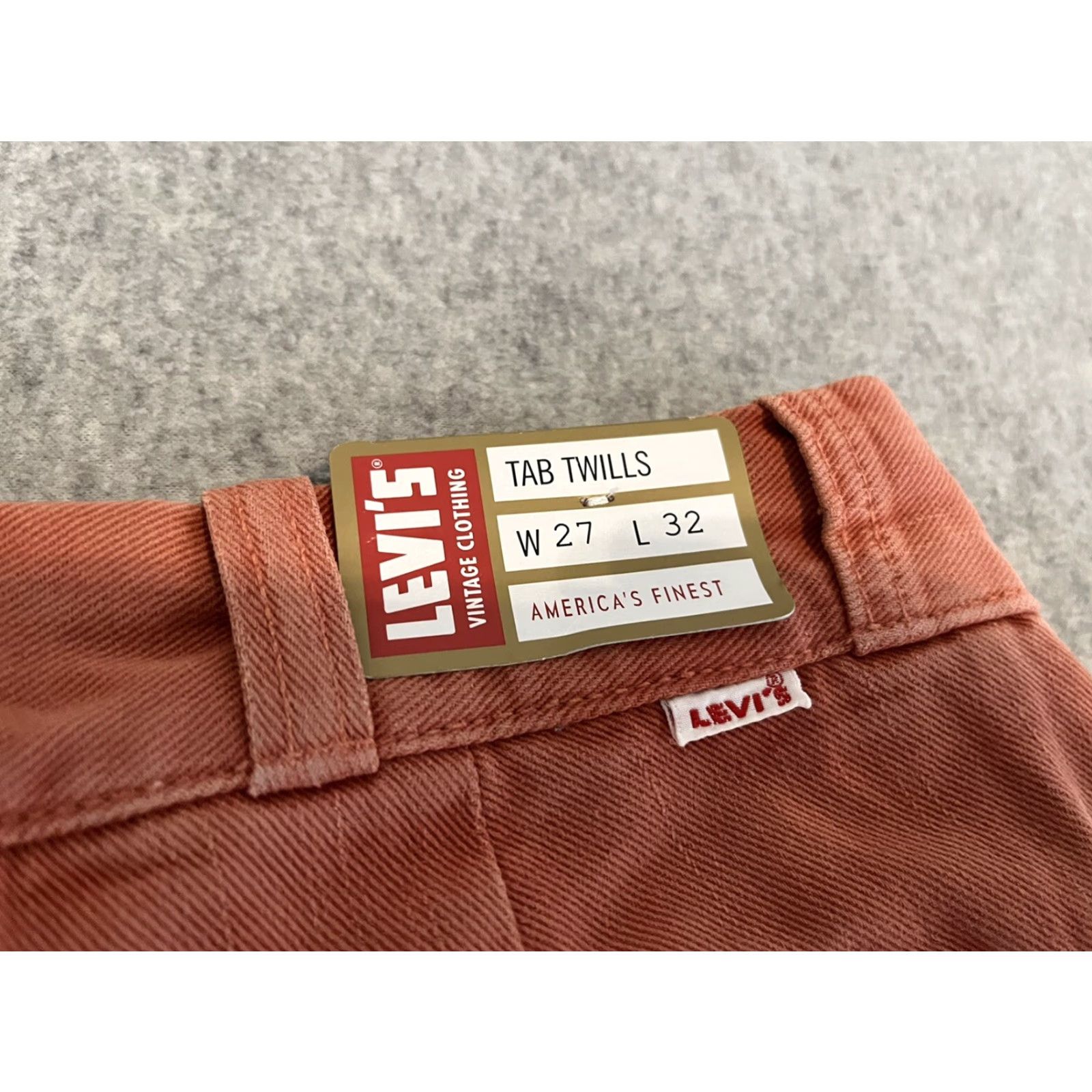 Levi's VINTAGE Levi's LVC Tab Twills Chino Pants Sanforized 27x32 NWT Faded Red Women Size 27 32 Inseam 32 Chol? Size 27" / US 4 / IT 40 - 5 Thumbnail
