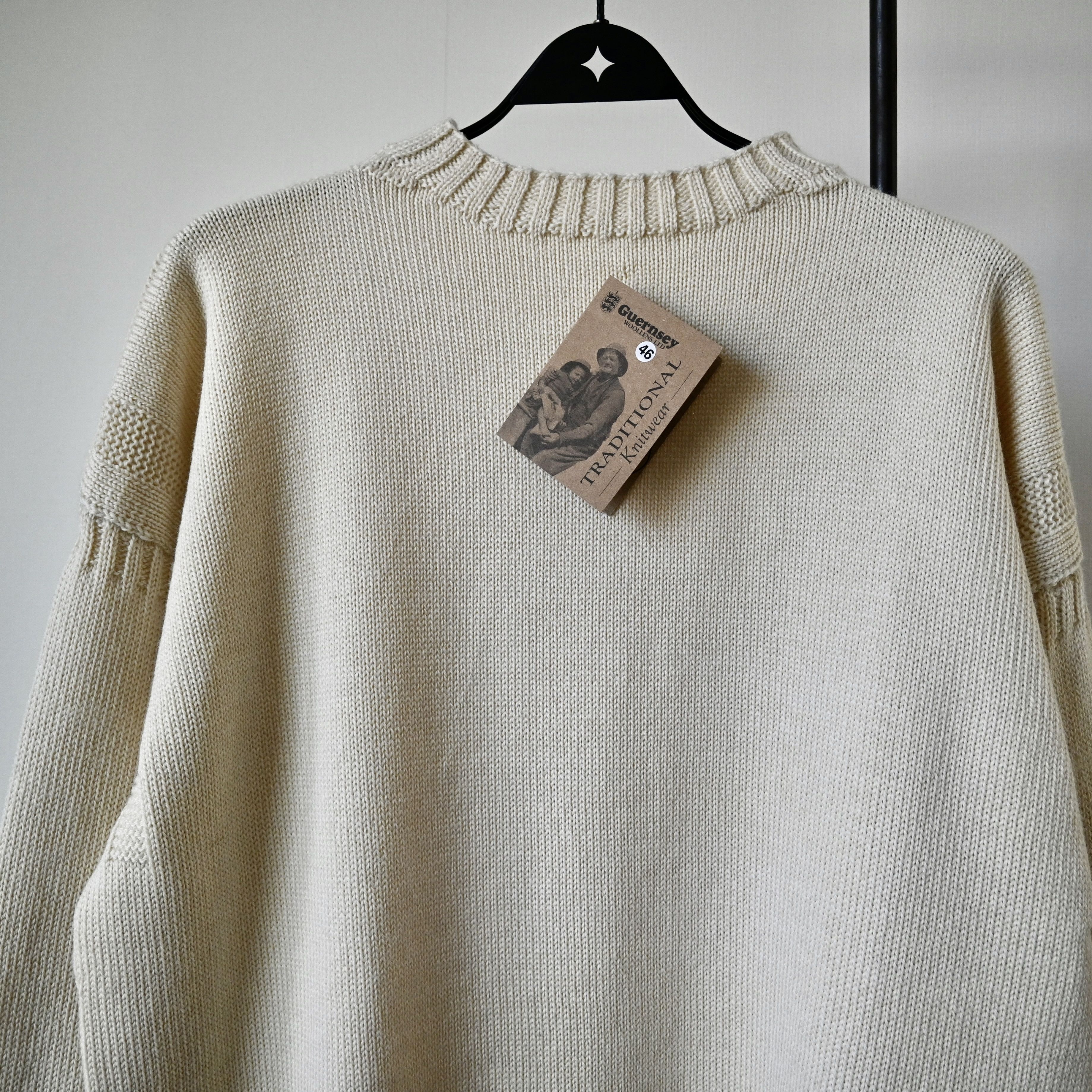 Other UNUSED, Guernsey Woollens traditional jumper, cream Size US XL / EU 56 / 4 - 5 Thumbnail