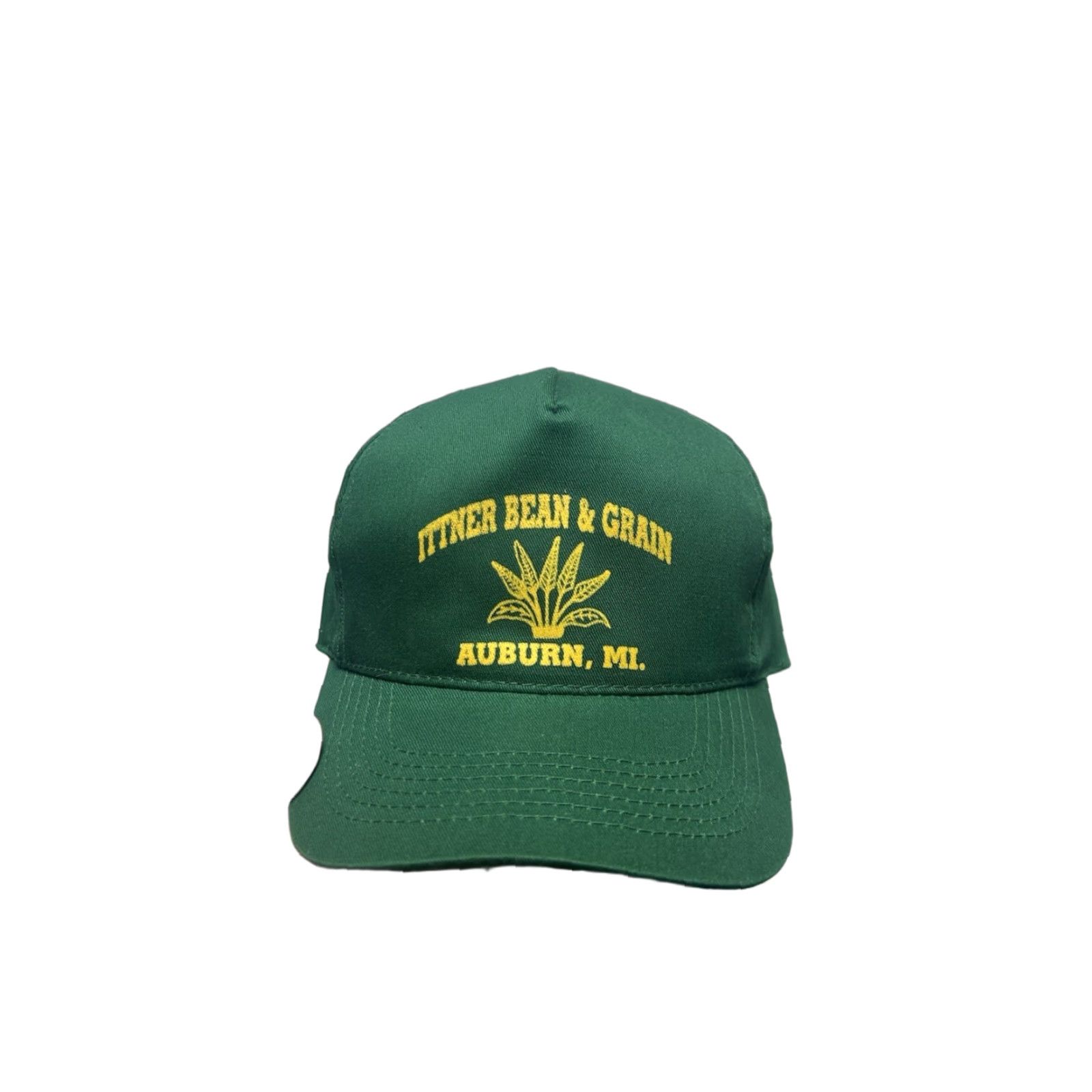Vintage VINTAGE Auburn Snapback Hat Cap Men Adjustable Green Michigan Farm NOS Ittner Bean & Grain Auburn ?? Size ONE SIZE - 1 Thumbnail