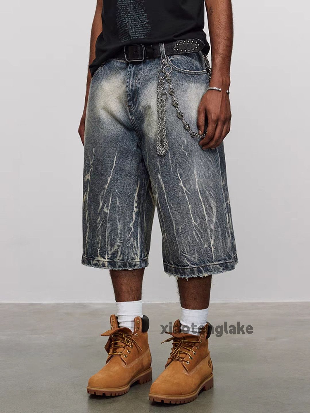 Jean × Vintage Washed faded loose baggy skate hiphop work shorts Size US 32 / EU 48 - 9 Thumbnail