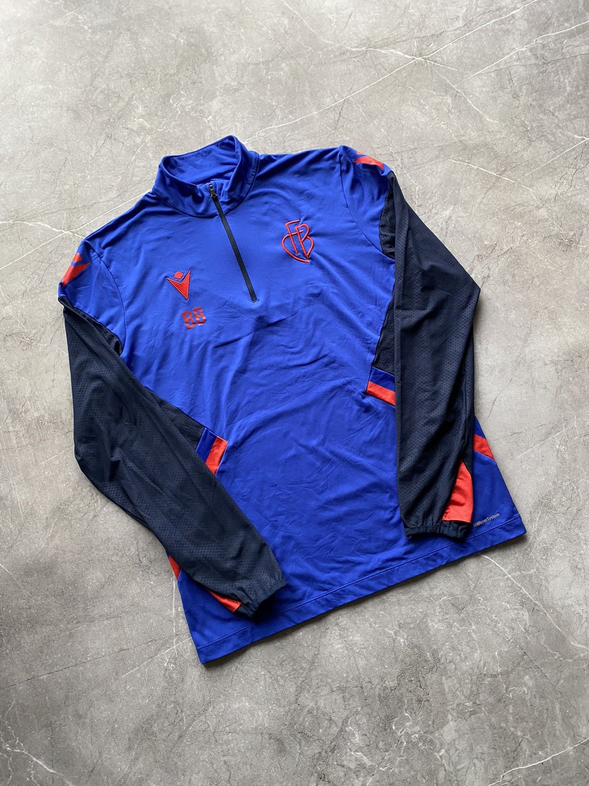 Macron Macron FC Basel Training Top Soccer Football Jacket 1/3 Zip Size US M / EU 48-50 / 2 - 1 Thumbnail