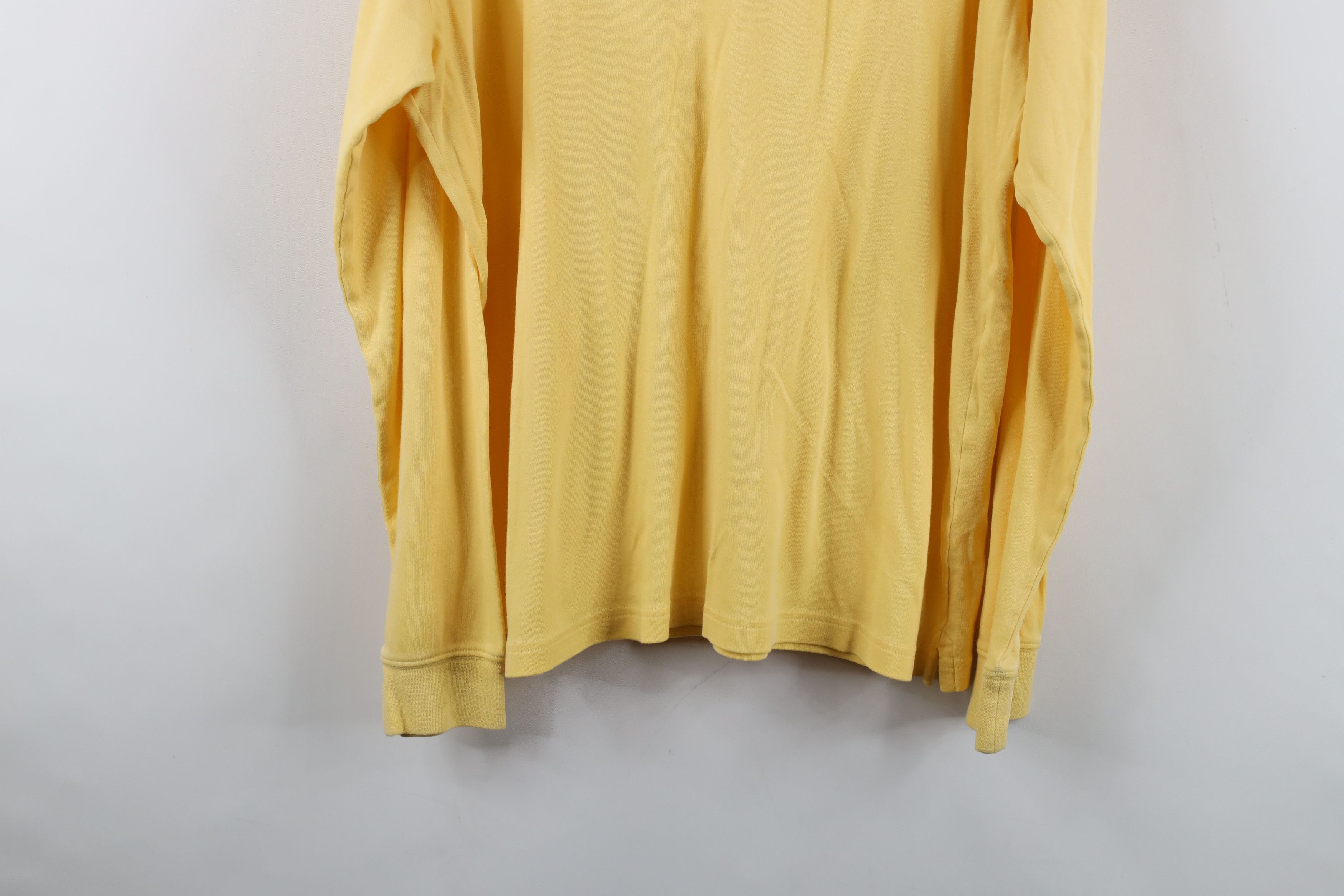 Brooks Brothers Vintage 90s Brook Brothers Turtleneck T-Shirt Yellow Cotton Size US L / EU 52-54 / 3 - 15 Thumbnail
