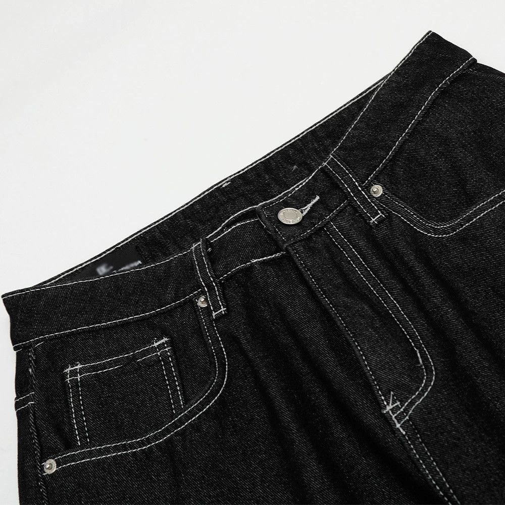 Jean Men's loose simple versatile straight-leg wide-leg jeans Size US 32 / EU 48 - 3 Thumbnail