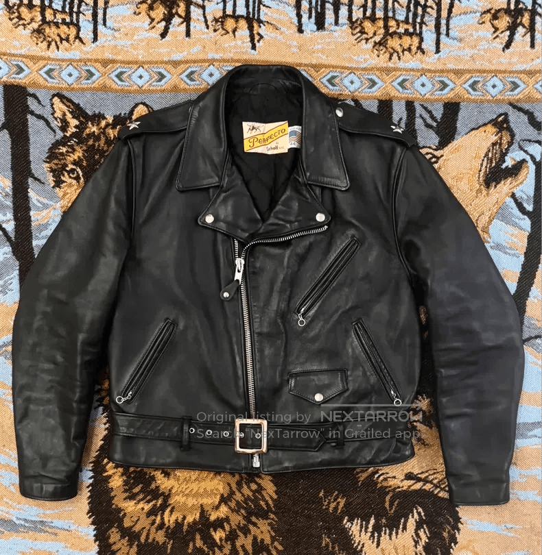 Schott 613 Classic Biker Jacket Size US XL / EU 56 / 4 - 1 Thumbnail