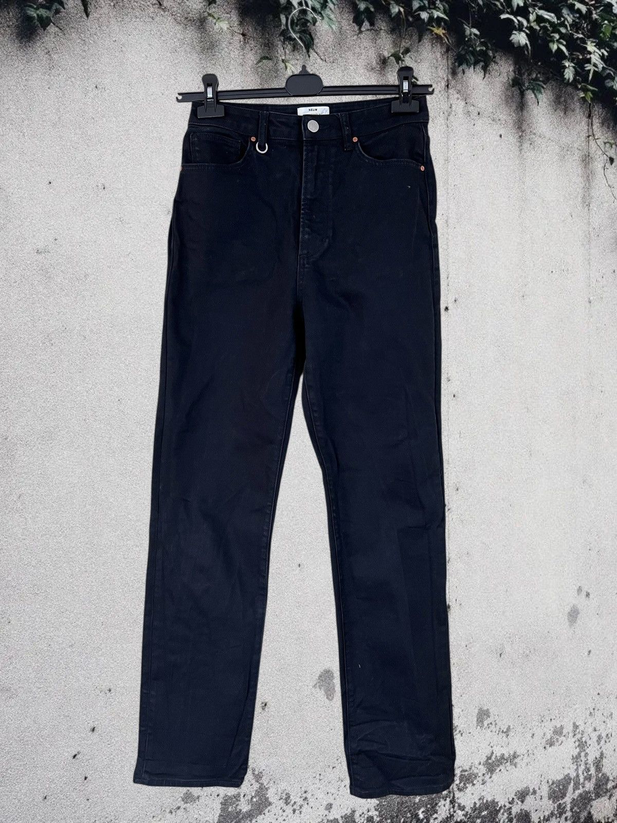 NEUW Denim Neuw Nico size 28 high rise straight black jeans Size 28" / US 6 / IT 42 - 1 Thumbnail