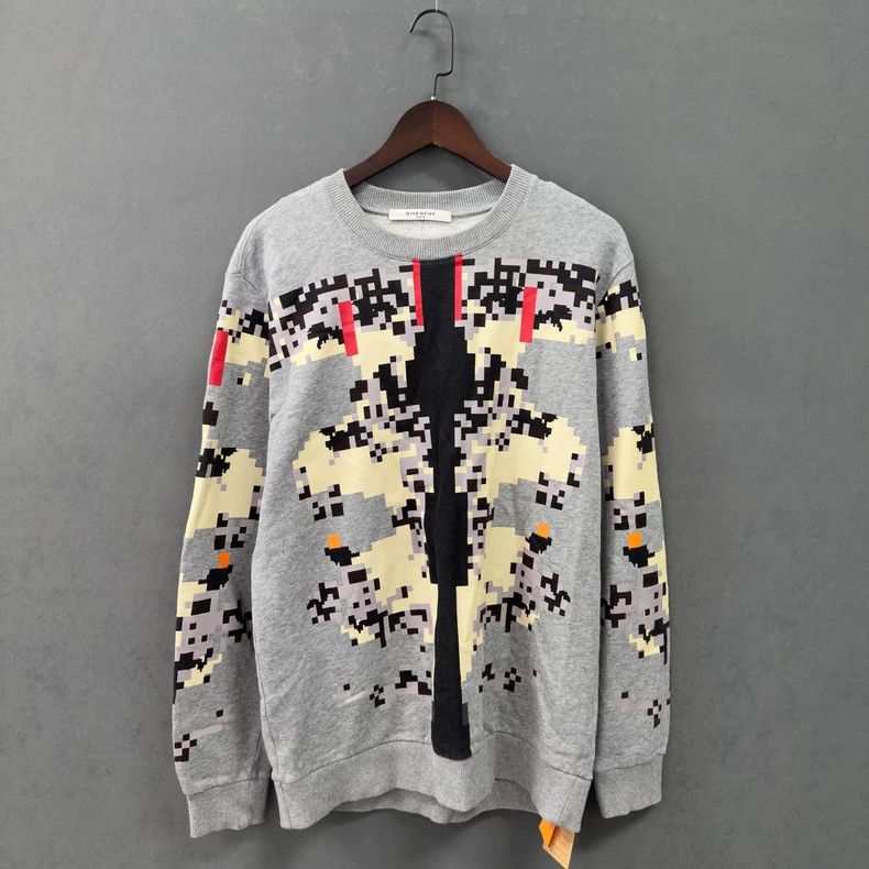 Givenchy Givenchy Gray fleece mosaic sweater Size US S / EU 44-46 / 1 - 1 Thumbnail