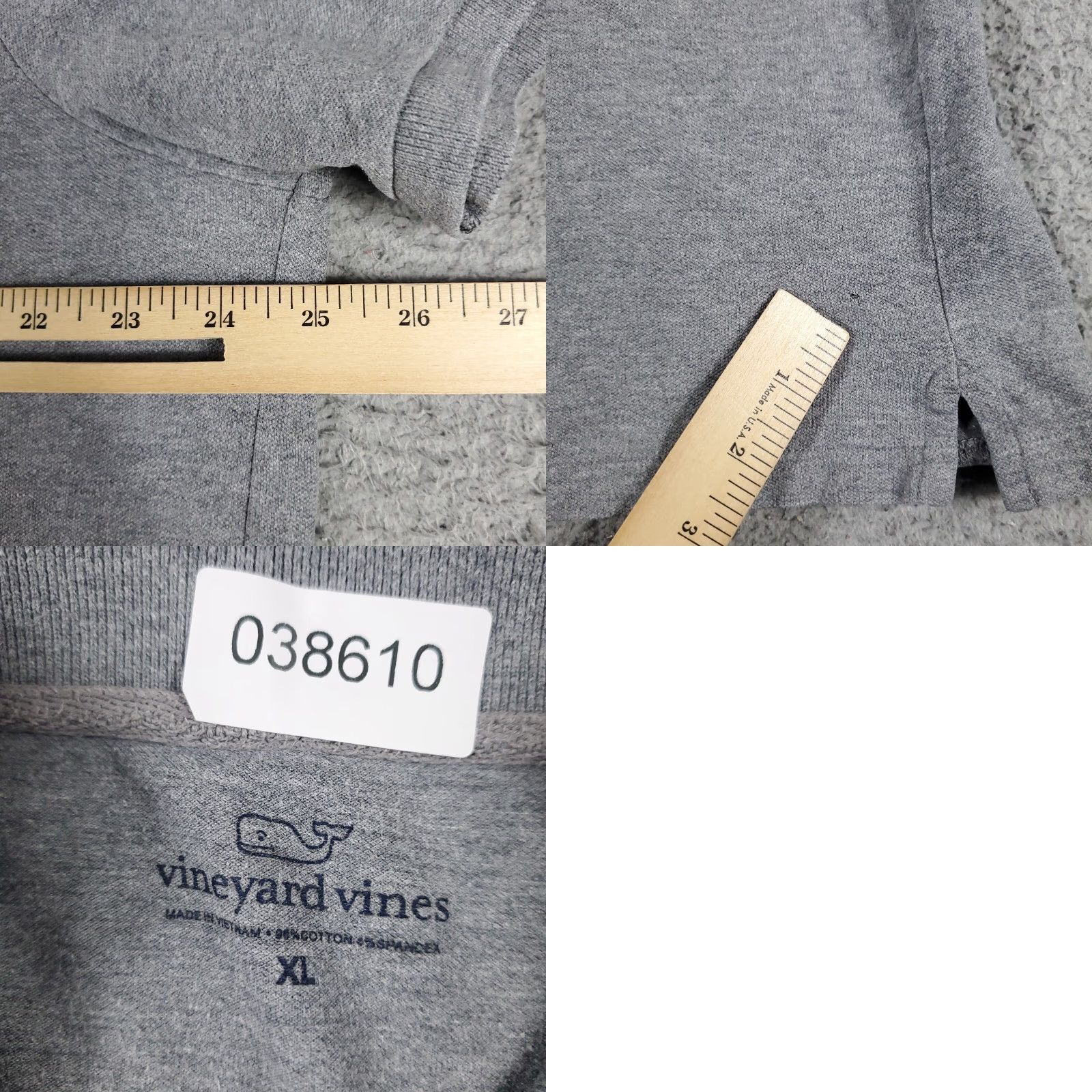 Vineyard Vines VINEYARD VINES Polo Shirt Mens Size XL Gray Casual Short Sleeve Classic Preppy Sports Size US XL / EU 56 / 4 - 8 Thumbnail
