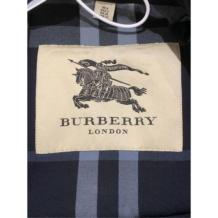 Burberry Burberry Black Cotton Long Trench Coat Womens Double Breaste Size S / US 4 / IT 40 - 2 Thumbnail