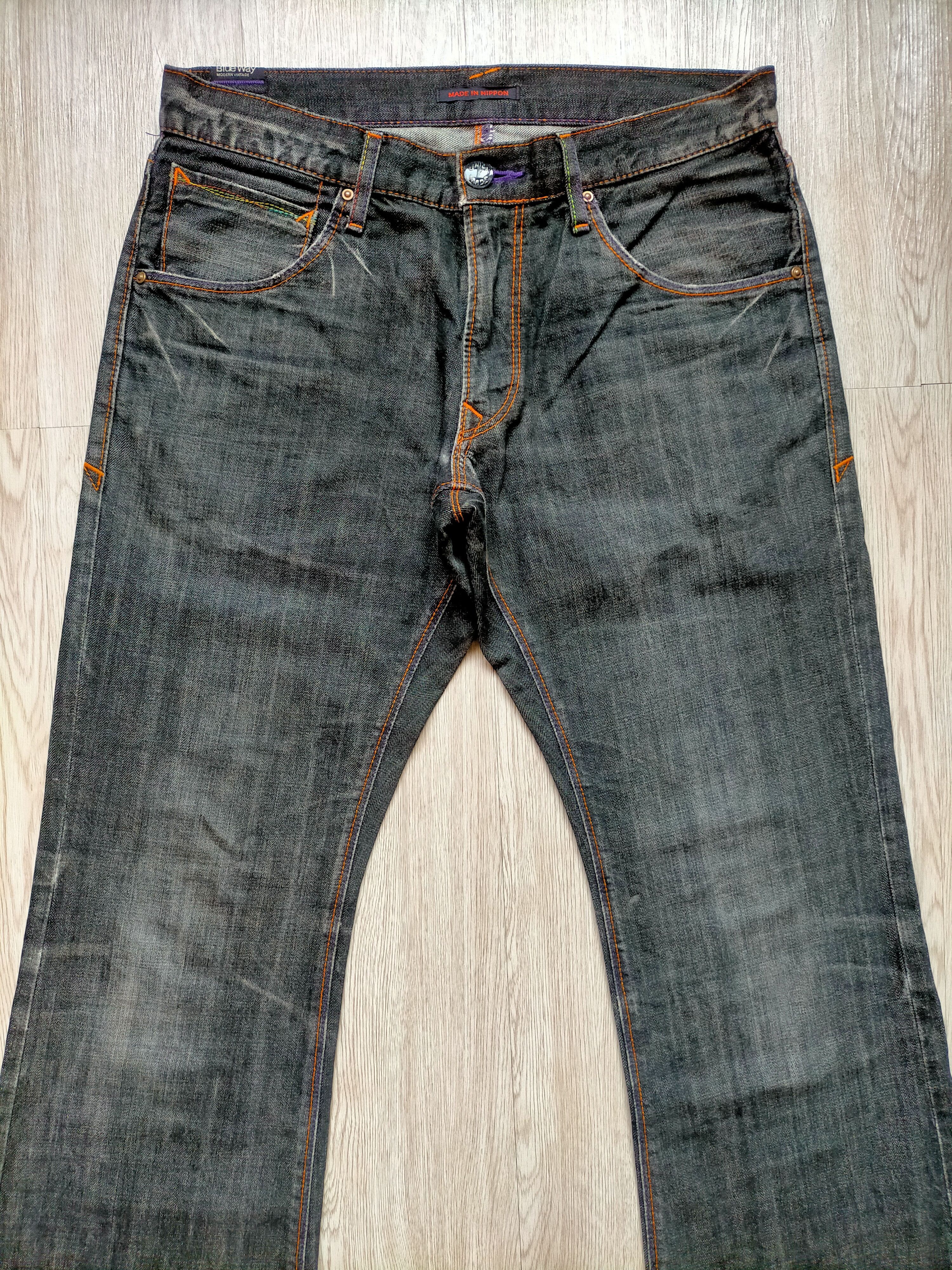 Hysteric Glamour × Japanese Brand Flare Jeans Union Made Blue Way Black Japan Boot cut Denim Size US 33 - 3 Thumbnail