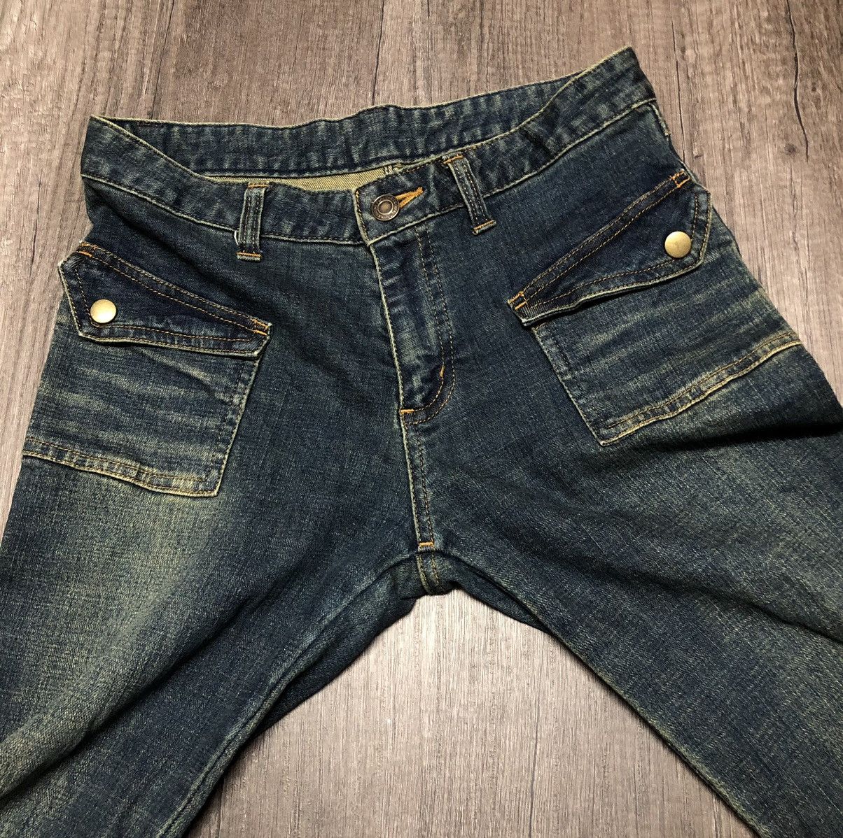 Japanese Brand Vintage Play Chess Flared Jeans Bondage Design Size US 28 / EU 44 - 15 Thumbnail