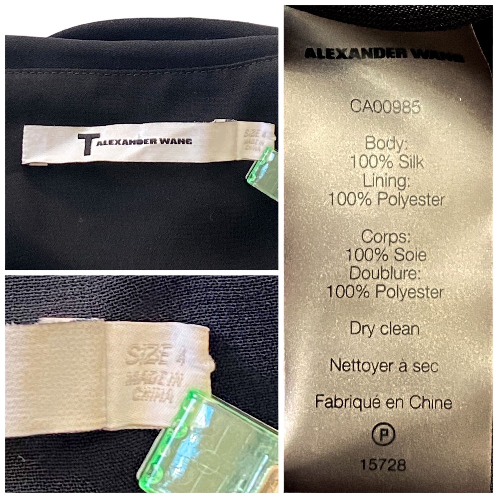 T by Alexander Wang T BY ALEXANDER WANG Black Silk Pleated Midi Dress, Size 4 Size S / US 4 / IT 40 - 3 Thumbnail