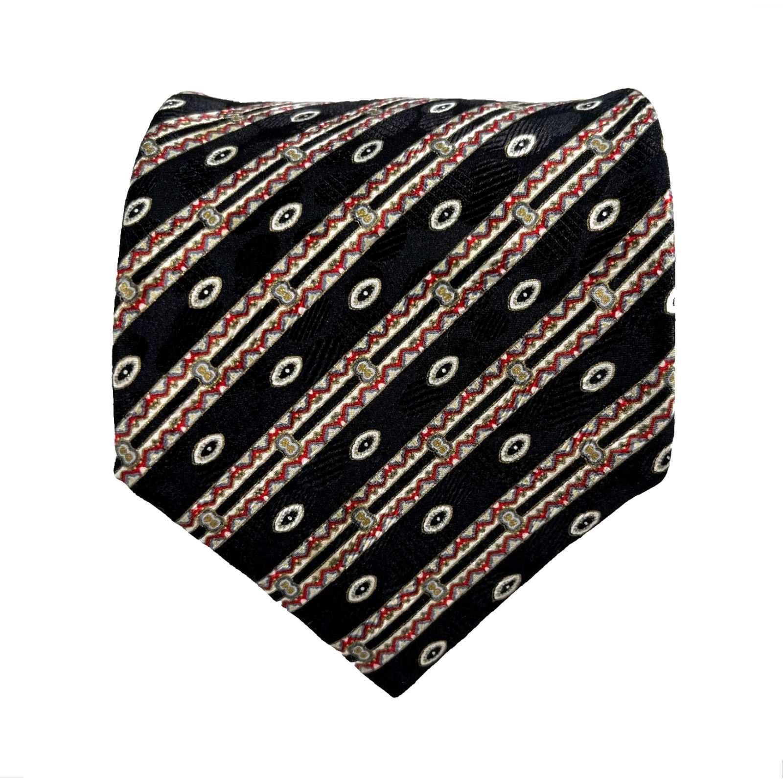 Stefano Ricci Stefano Ricci Men’s Silk Tie Striped Geometric Made in Italy Size ONE SIZE - 2 Thumbnail