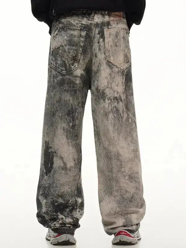 Japanese Brand Retro loose wide leg straight leg jeans Size US 32 / EU 48 - 6 Thumbnail