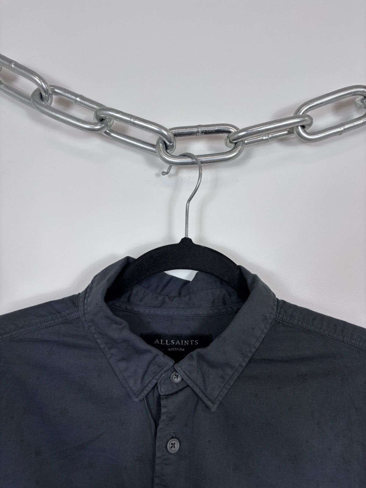 Allsaints AllSaints Cosmo LS Men’s Long Sleeve Shirt Button Up Grey Size US M / EU 48-50 / 2 - 7 Thumbnail