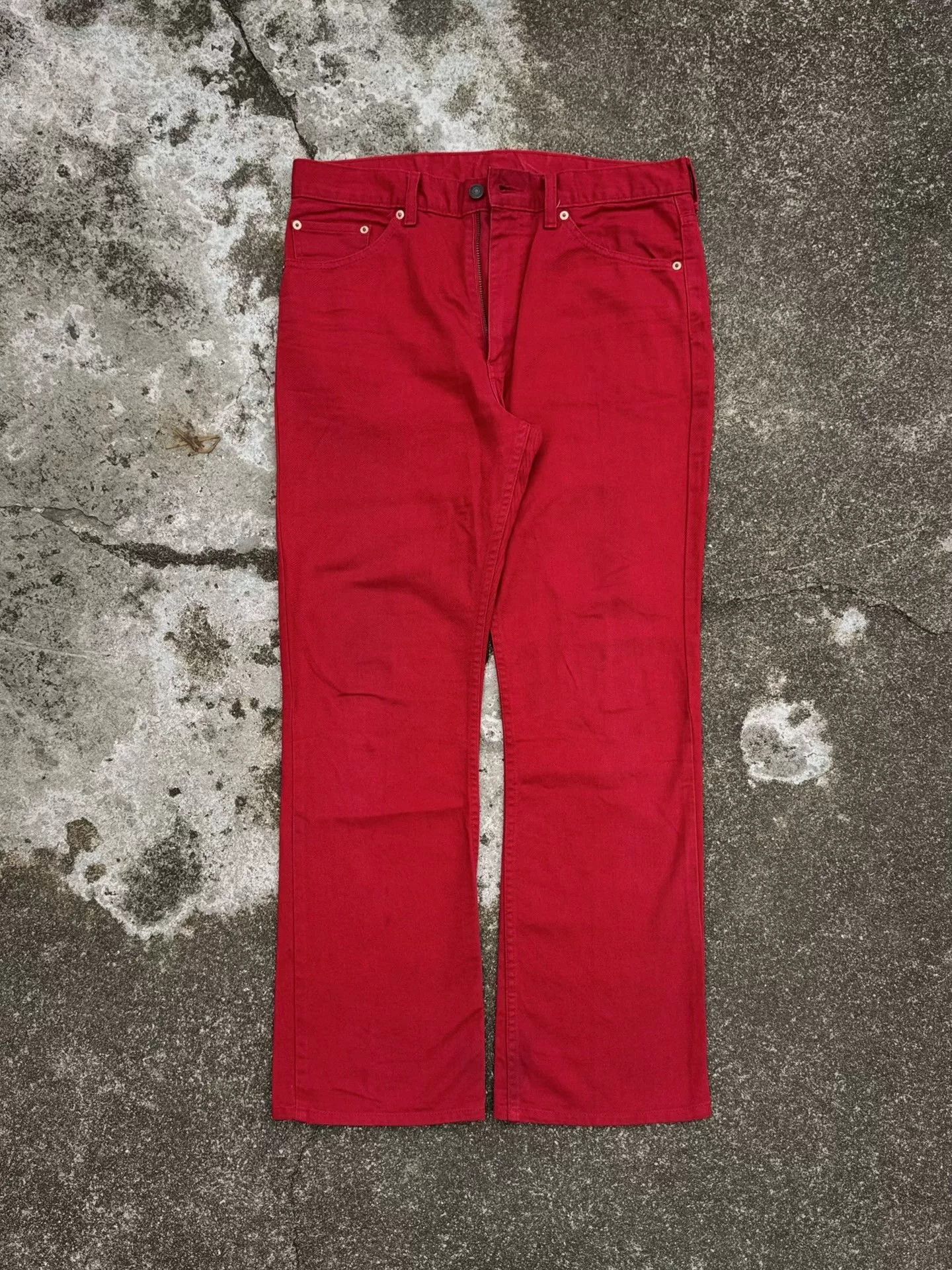 Vintage Vintage Levi's 517 Red Flare Jeans Size US 31 - 1 Thumbnail