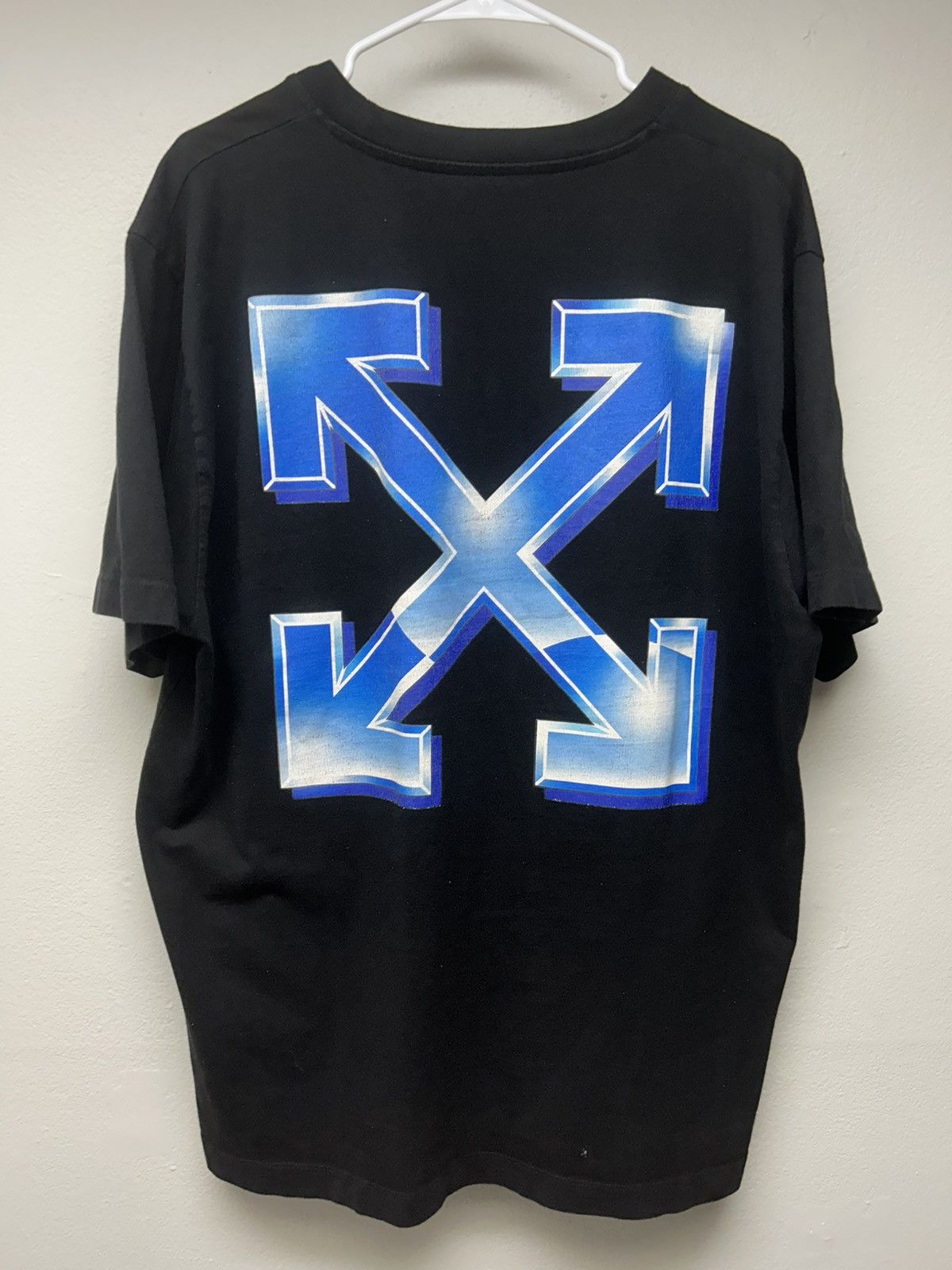 Off-White ‘13 Off-White Virgil Abloh Blue Metal Arrow T-shirt Size US XXL / EU 58 / 5 - 3 Thumbnail