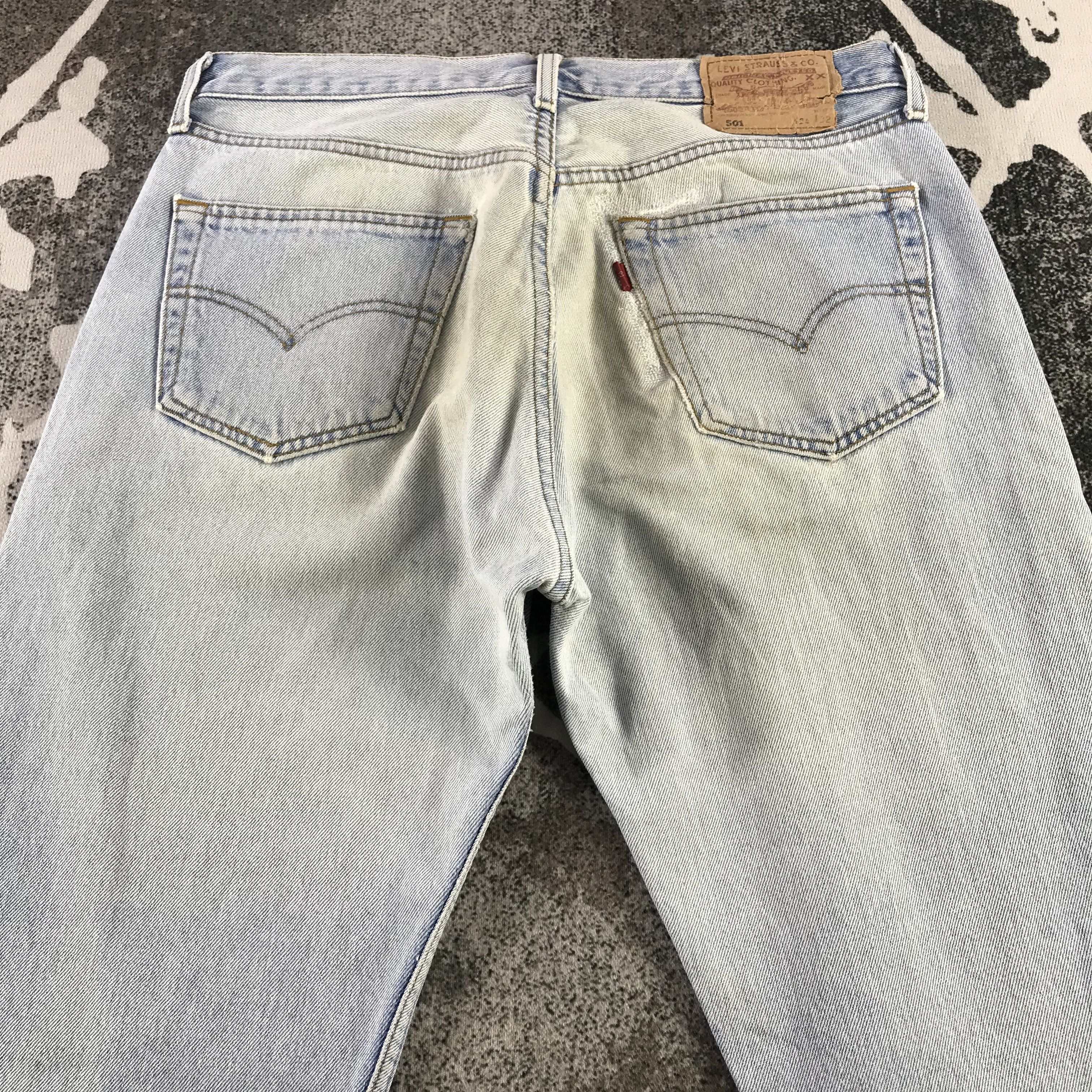 Levi's Vintage 90s Levis 501 Jeans Dirty Wash Denim KJ3354 Size US 32 / EU 48 - 4 Thumbnail