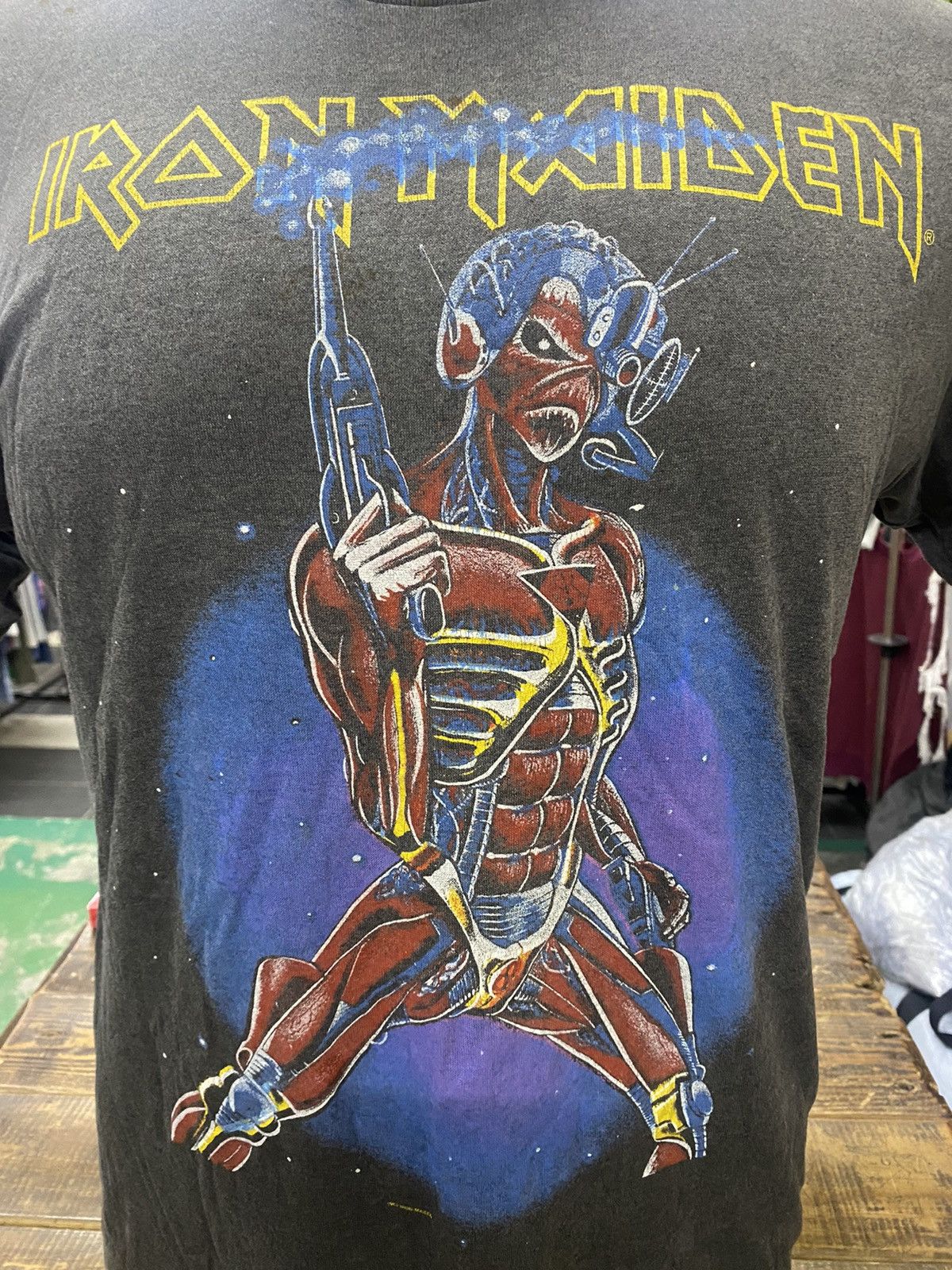 Band Tees × Iron Maiden × Vintage Vintage Iron Maiden Somewhere on Tour 1986-1987 Usa Size US L / EU 52-54 / 3 - 2 Thumbnail