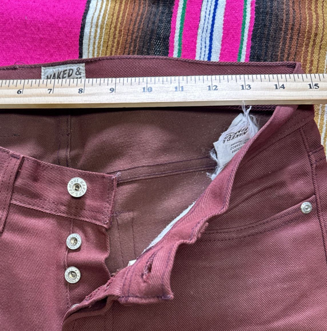 Naked & Famous Naked & Famous Jeans 30x34 Pomegranate Red Japanese Selvedge Size US 30 / EU 46 - 5 Thumbnail