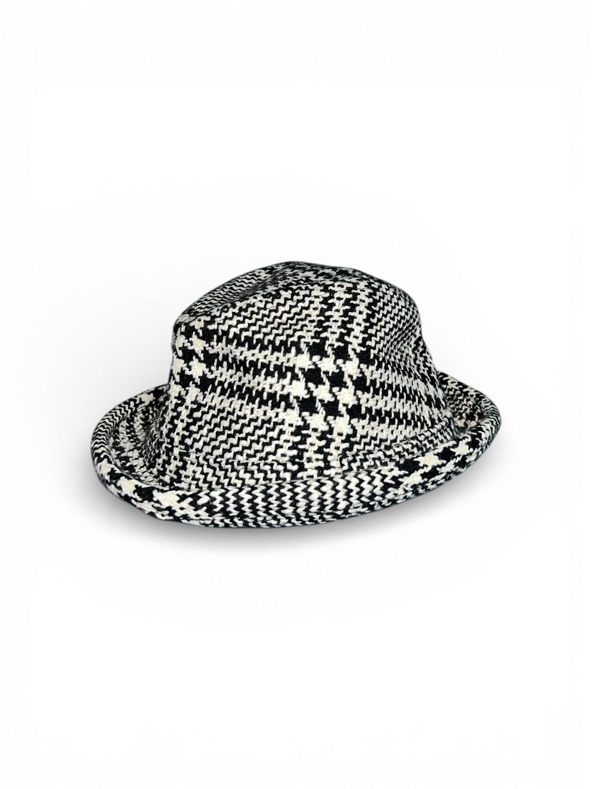 Vintage New York Hat Co. Wool Blend Houndstooth Pork Pie Hat Size ONE SIZE - 4 Thumbnail