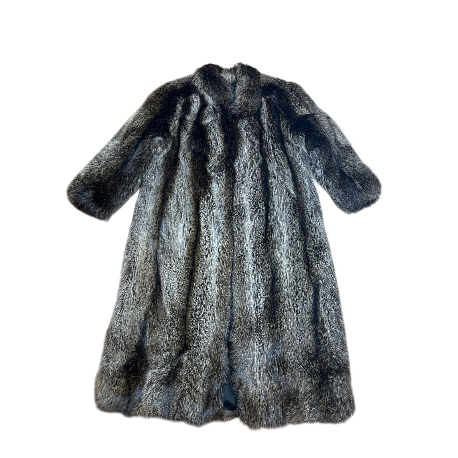 Other Vintage Raccoon Fur Coat Dior Lined by Alaskan Custom Furs Size XL / US 12-14 / IT 48-50 - 2 Thumbnail