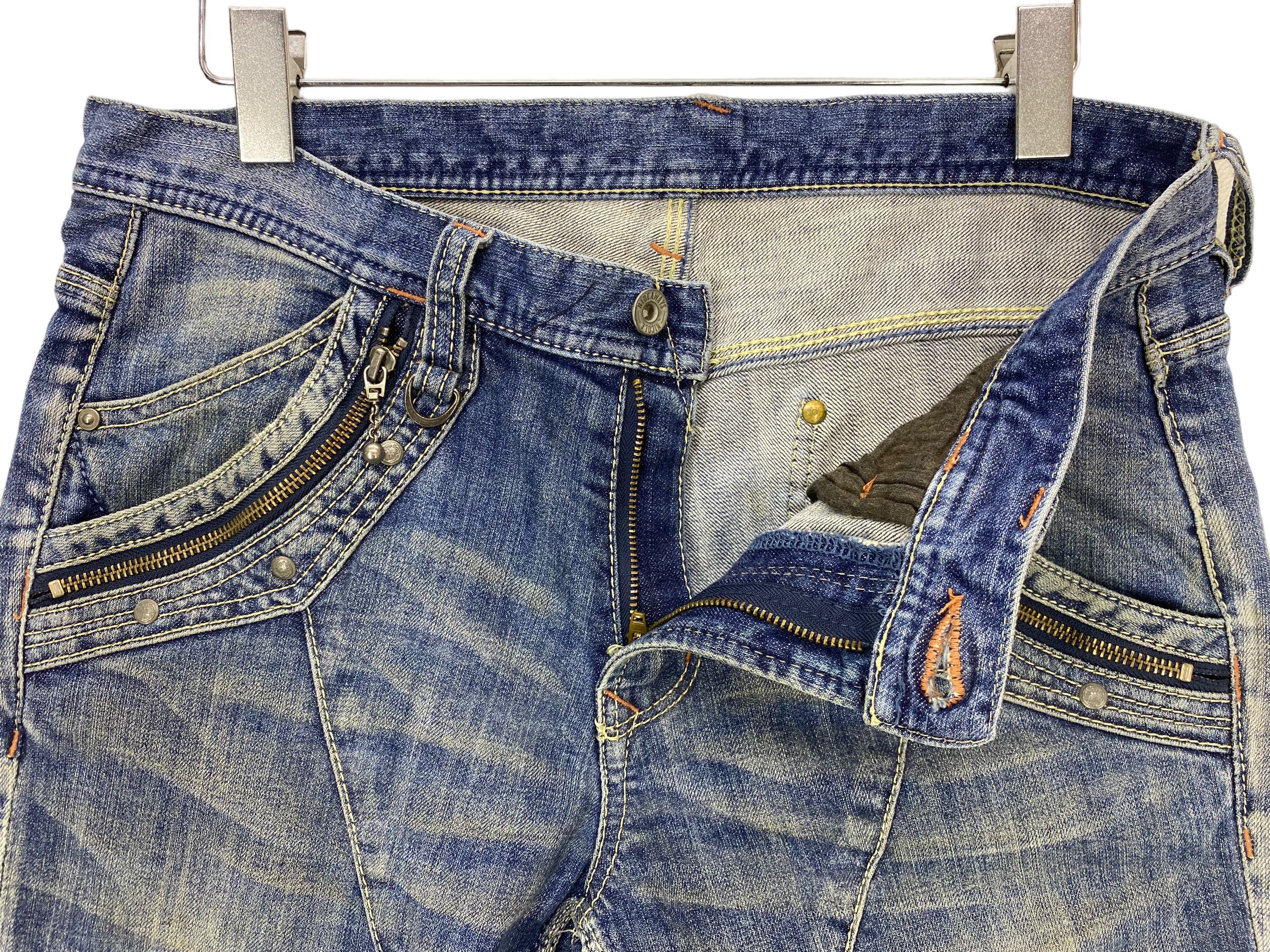 Japanese Brand × Nicole Club Nicole Hideaways Pants Multi Zipper Flare Jeans Size US 34 / EU 50 - 10 Thumbnail