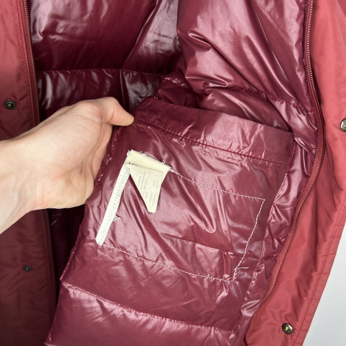Moncler Vintage 90s Moncler Puffer Goose Down Jacket Red Nylon Size US XXL / EU 58 / 5 - 7 Thumbnail